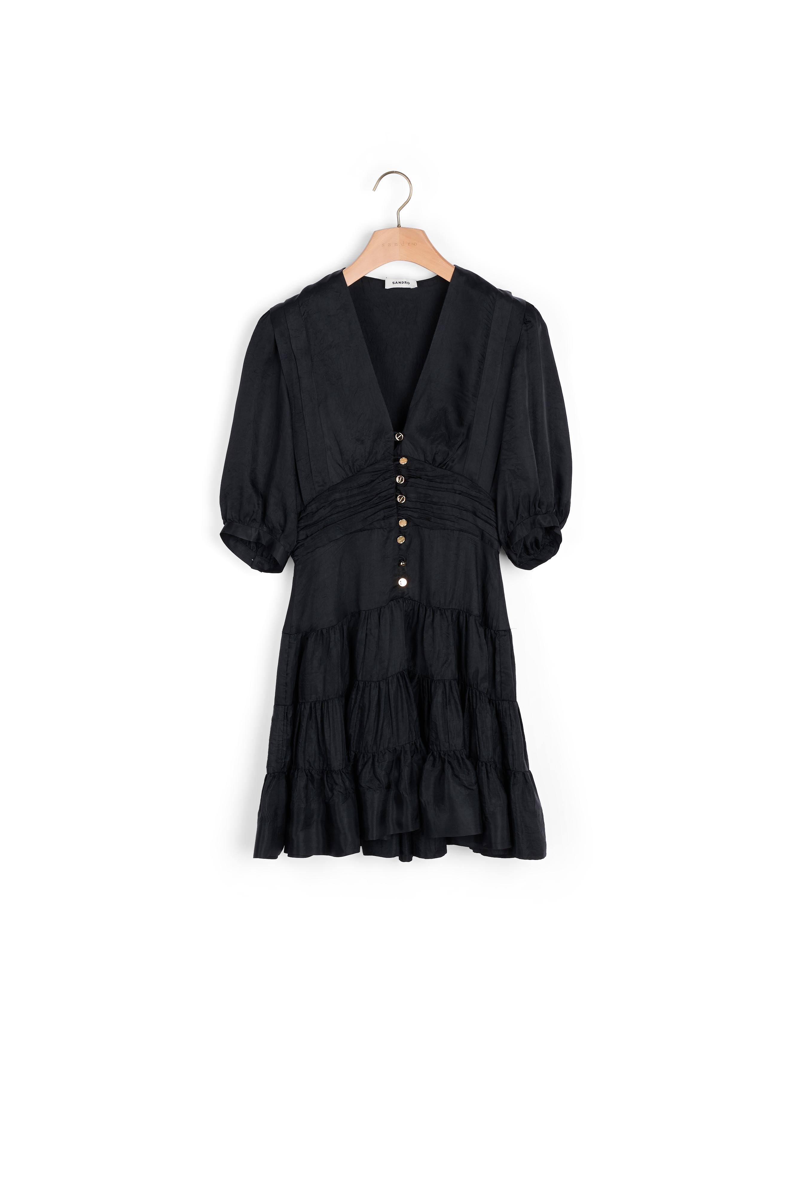 Robe volantée à manches courtes Sandro seconde main