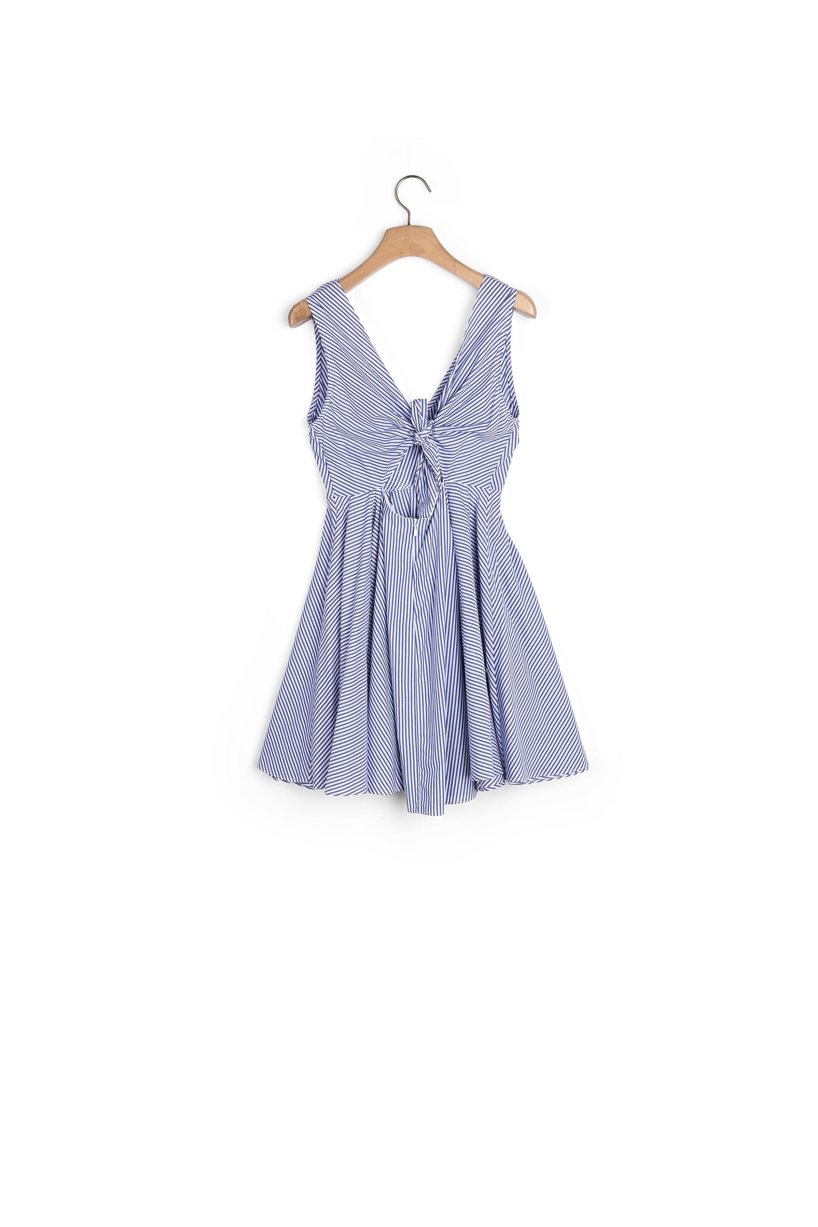 Robe à rayures à nouer au dos Sandro seconde main