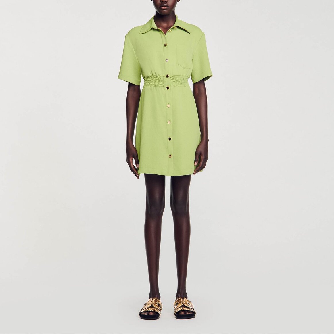 Robe courte boutonnée Sandro seconde main