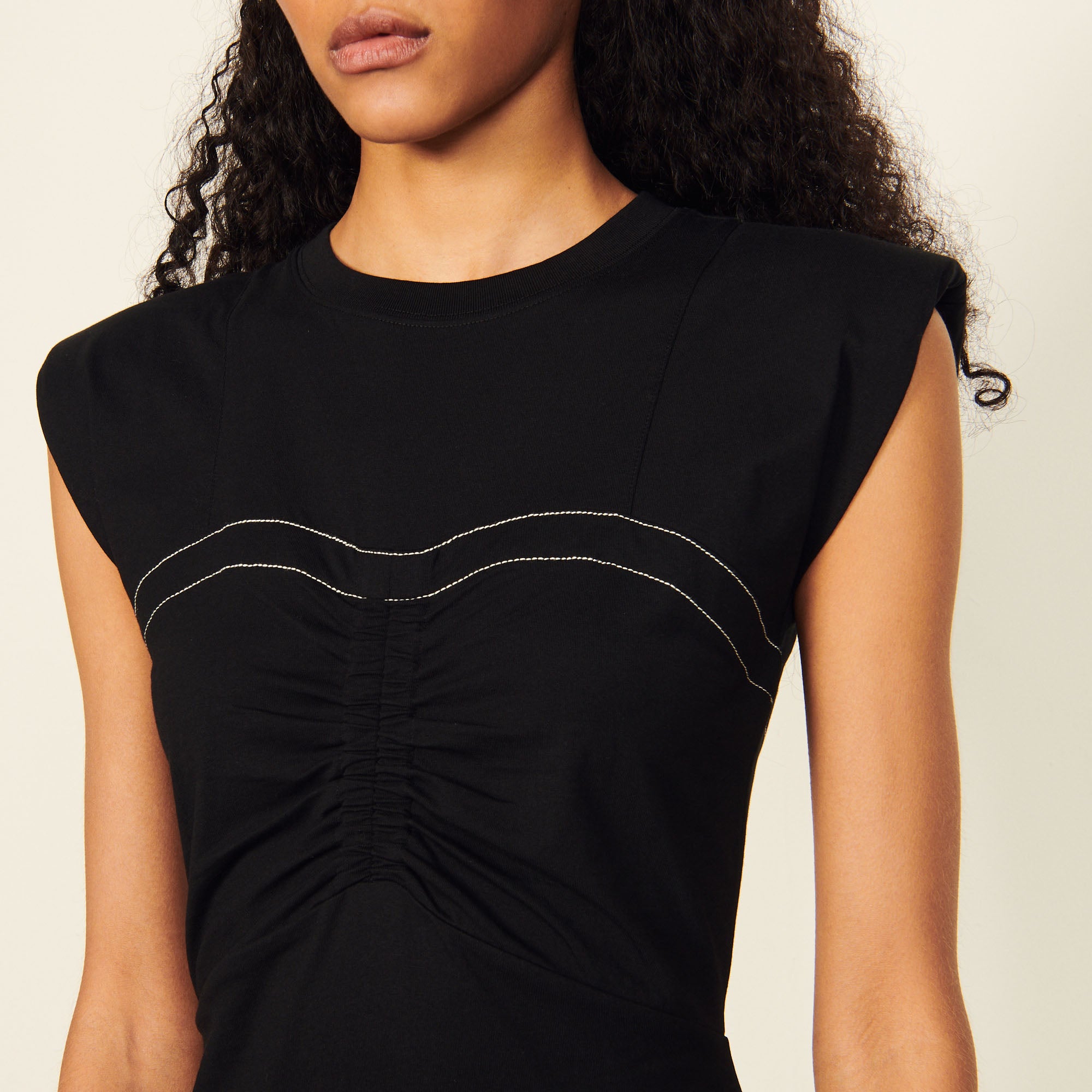 Robe froncée en coton biologique Sandro seconde main