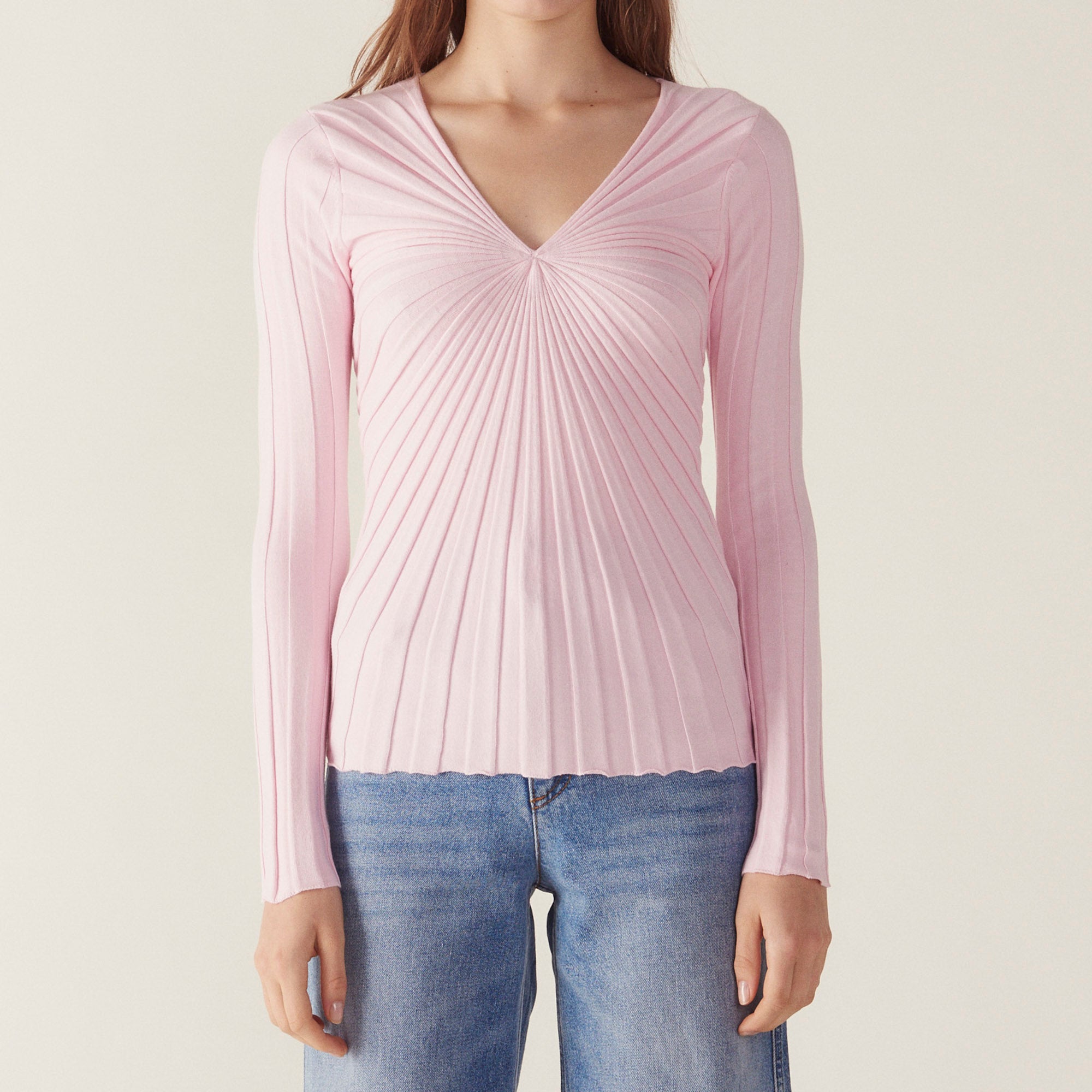 Pull manches longues en coton Sandro seconde main