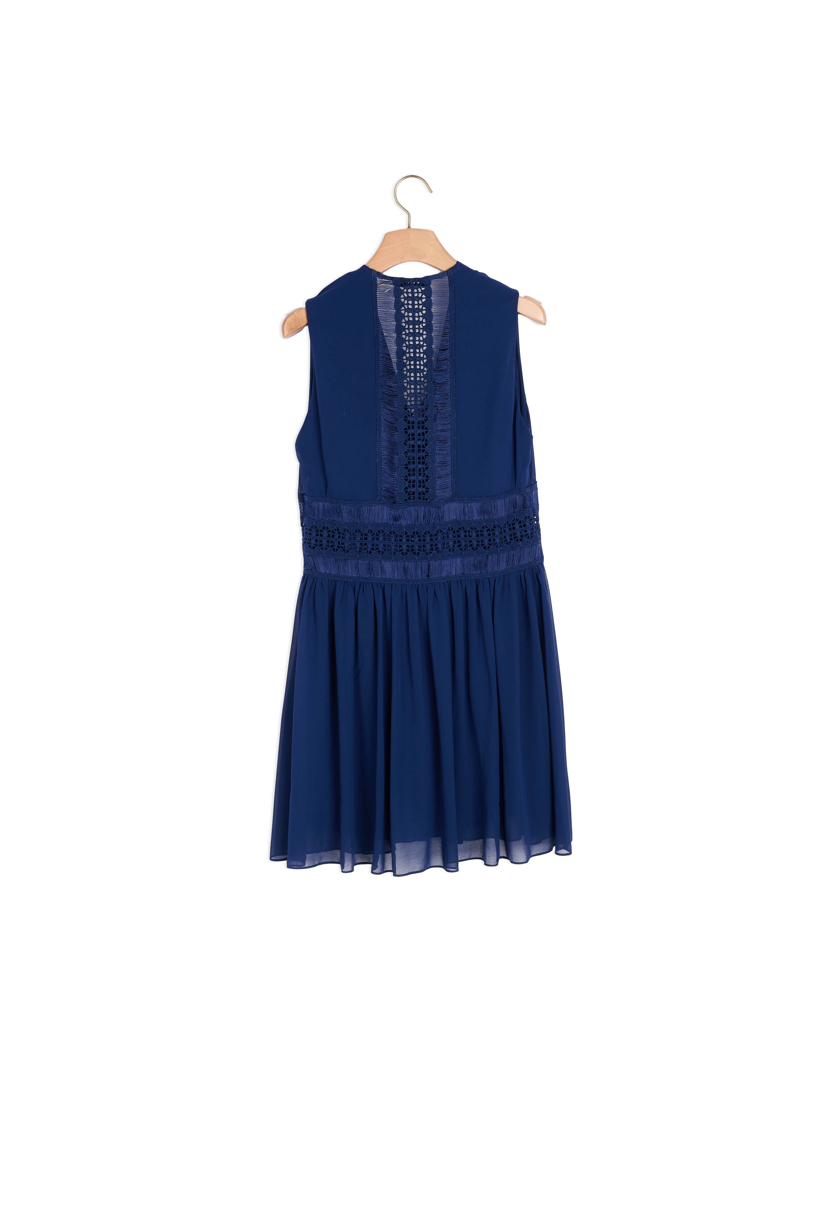 Robe fluide lacée et insert de dentelle Sandro seconde main