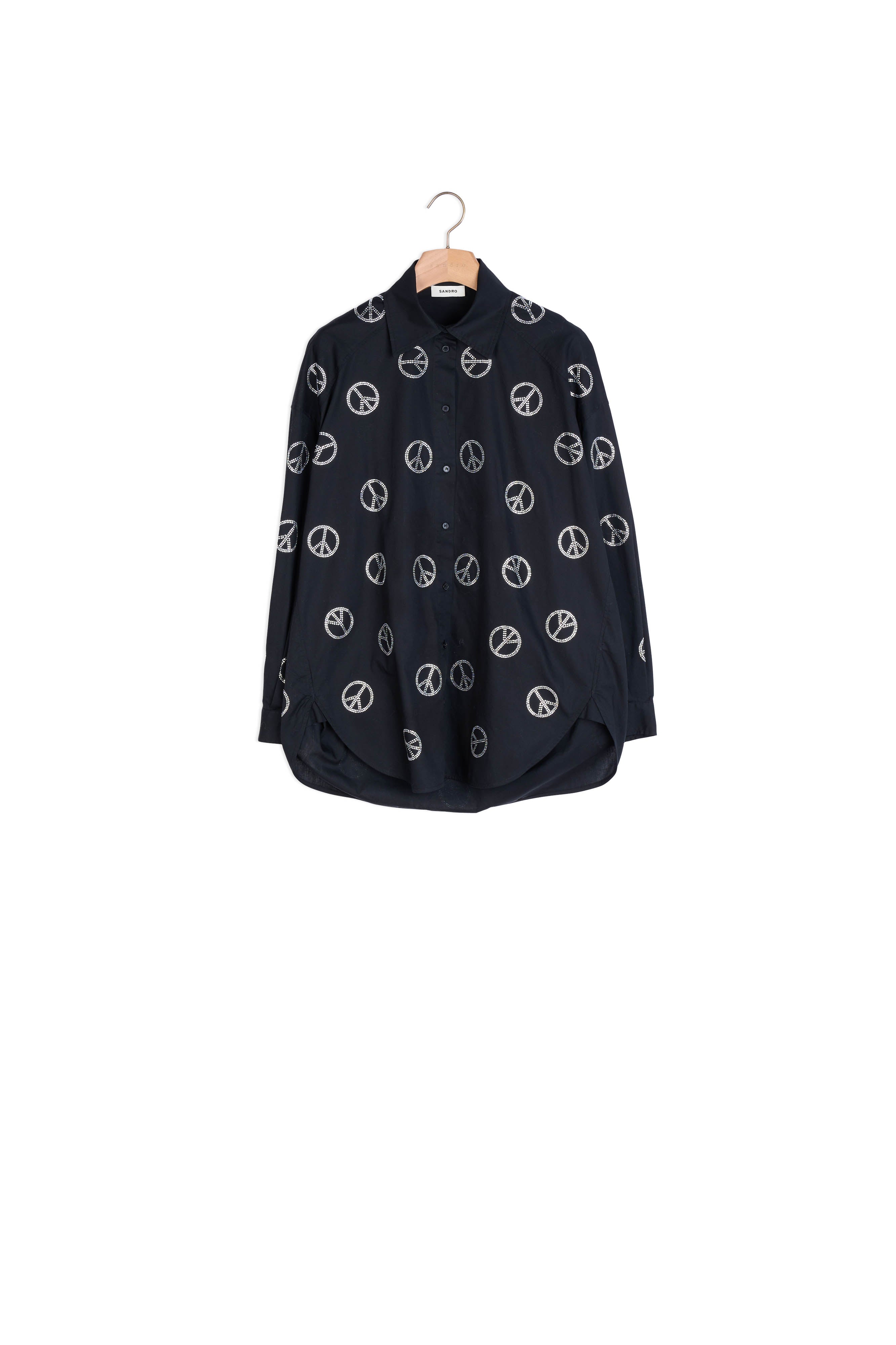 Chemise en popeline peace and love Sandro seconde main