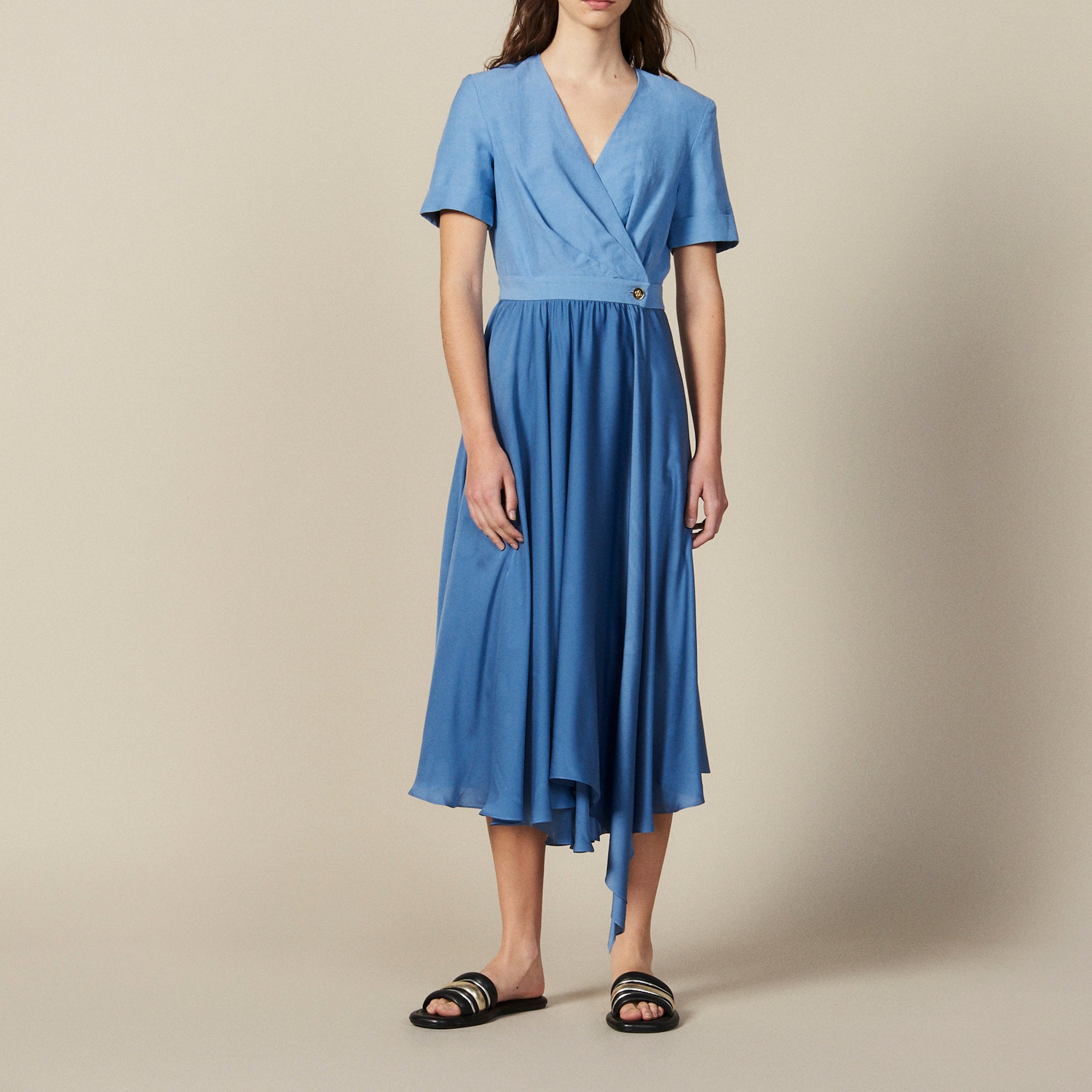 Robe portefeuille mix matière Sandro seconde main