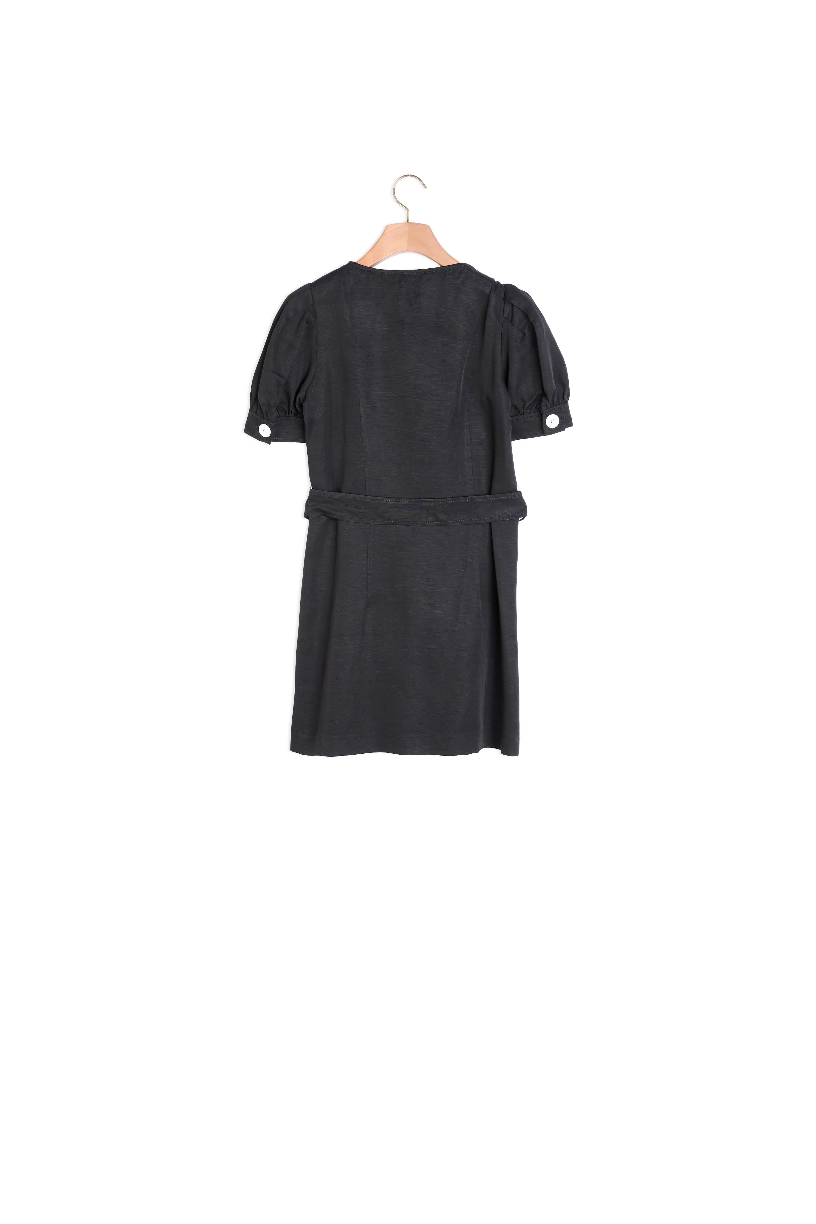Robe courte en lin mélangé à nouer Sandro seconde main
