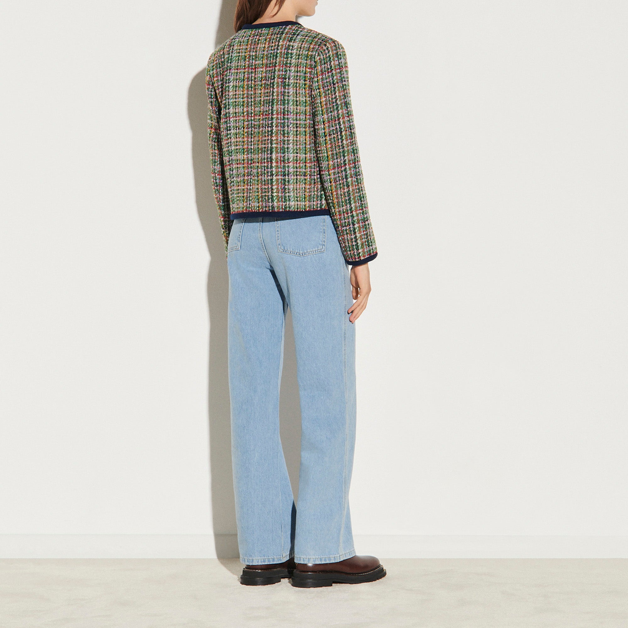 Veste en tweed multicolore Sandro seconde main
