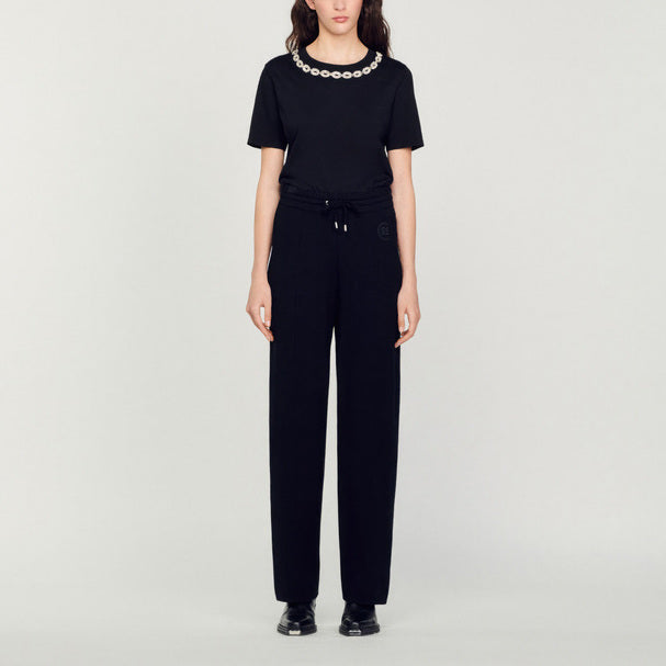 Pantalon oversize en Maille Sandro seconde main