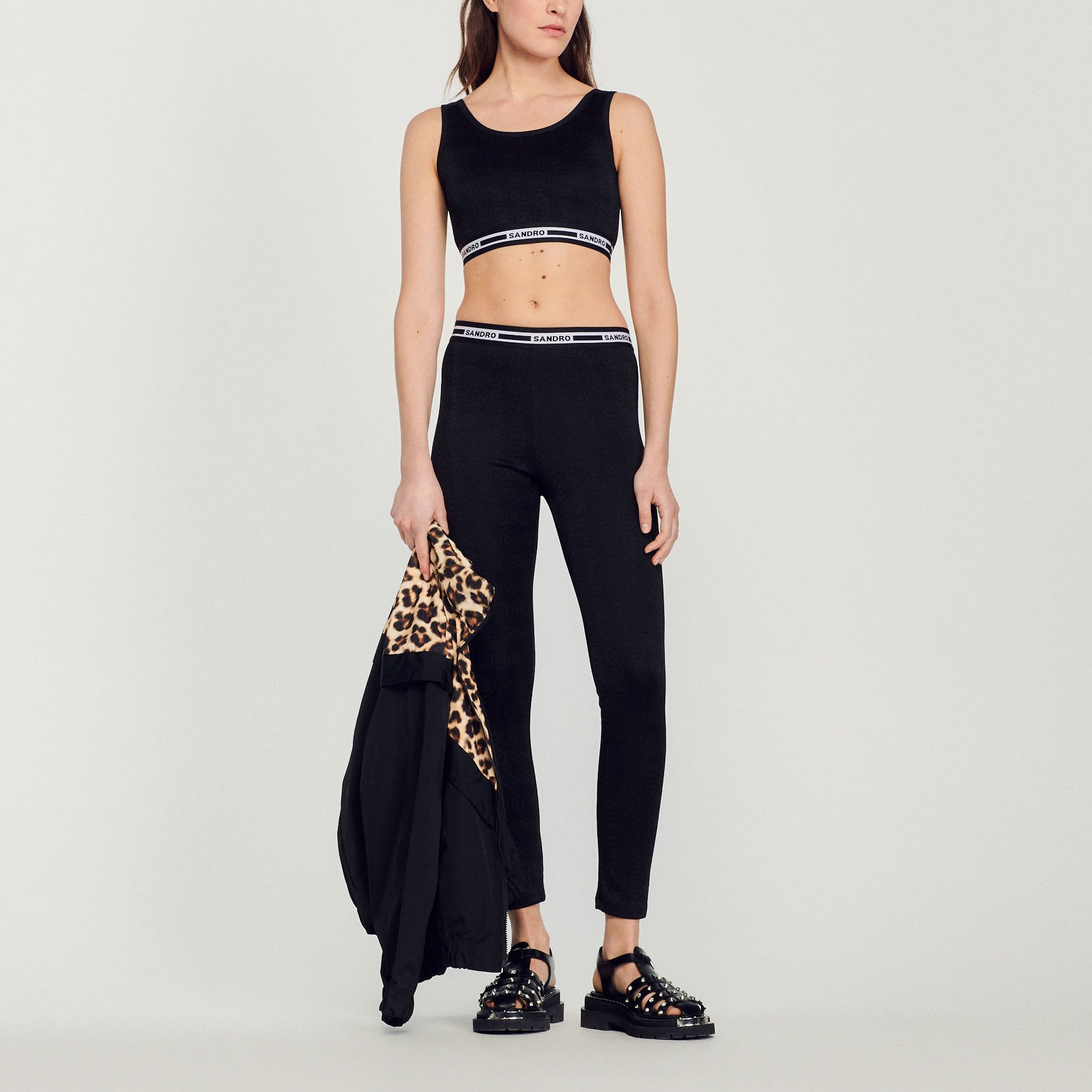 Brassière jacquard double S Sandro seconde main
