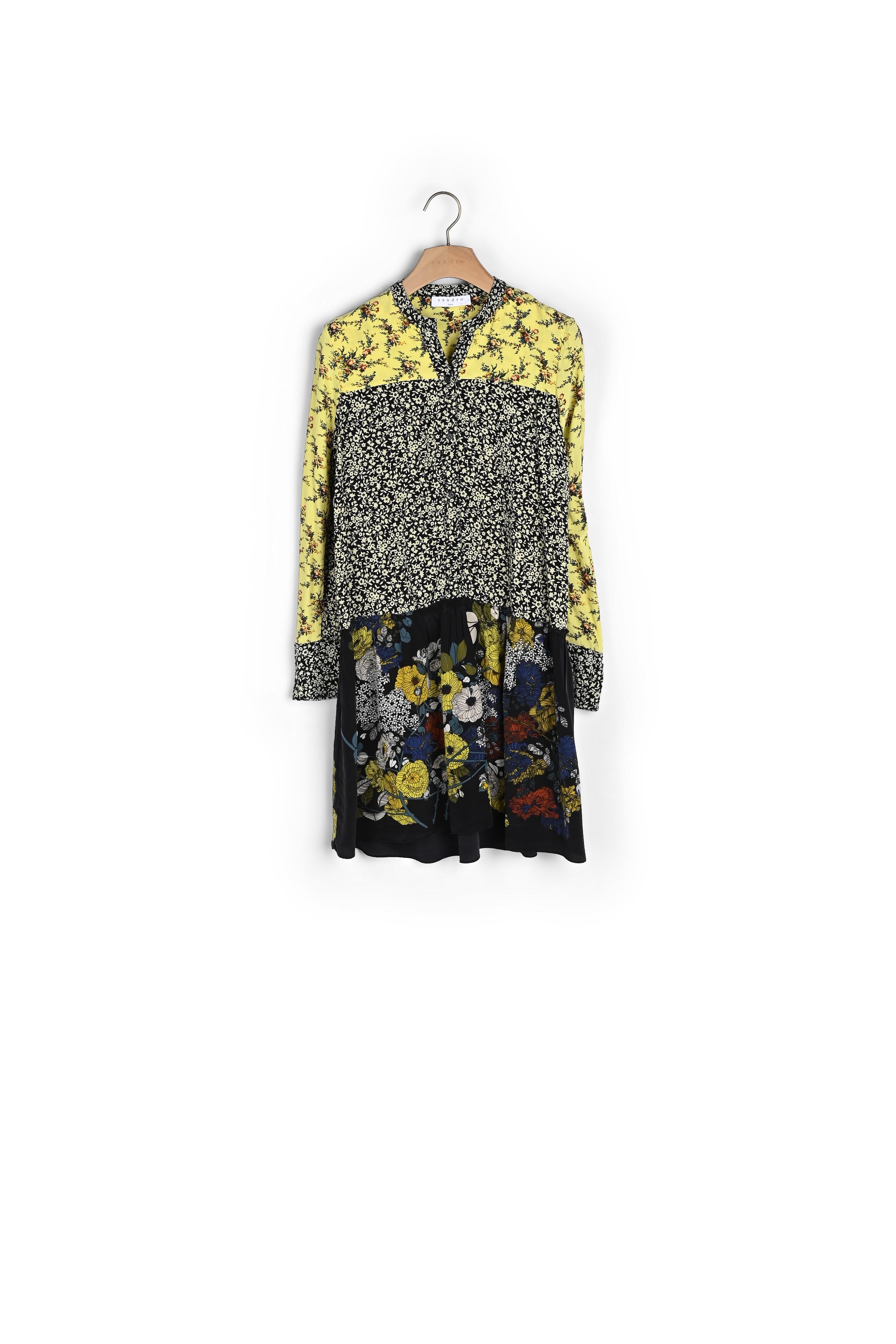 Robe en patchwork fleuri Sandro seconde main