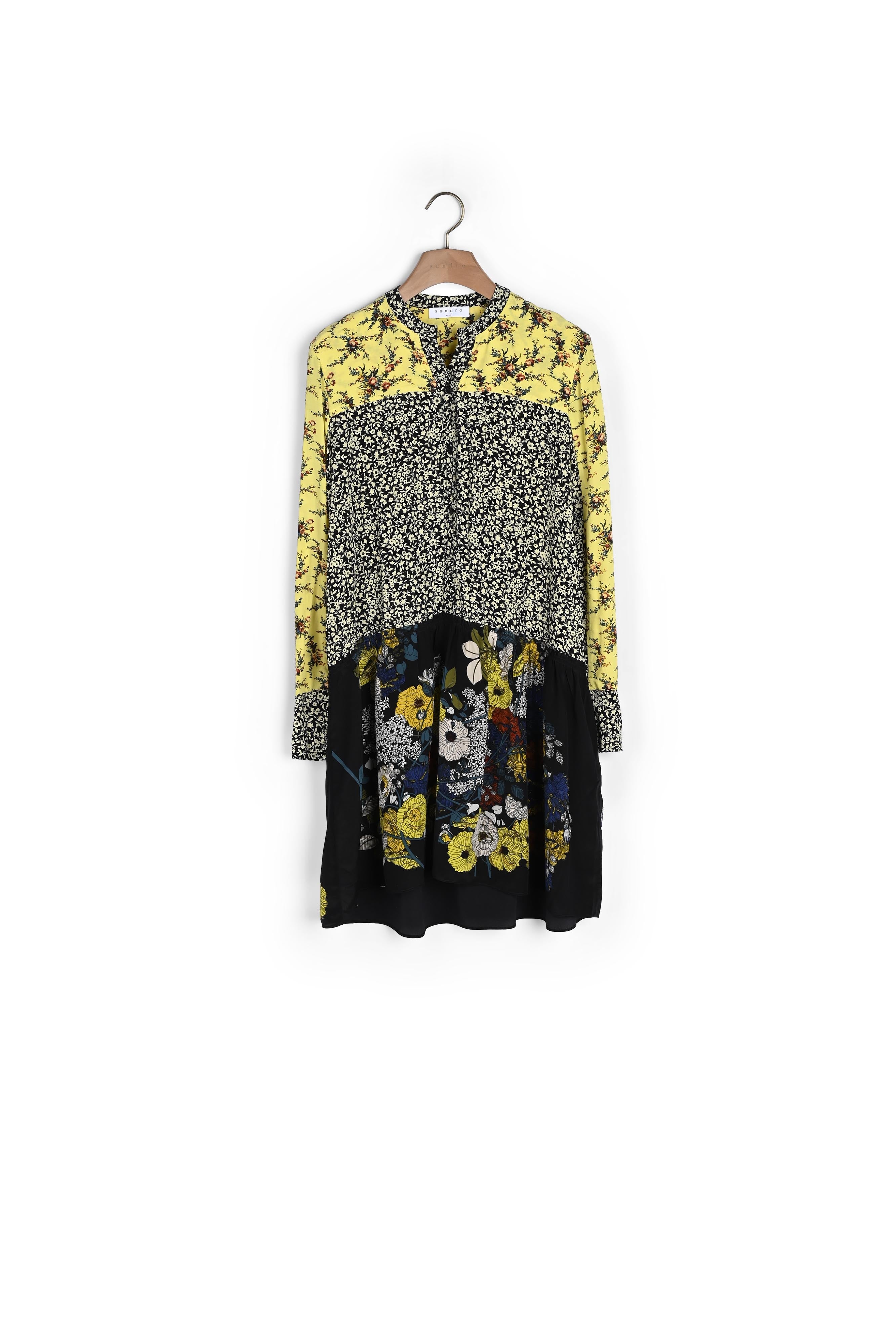 Robe en patchwork fleuri Sandro seconde main