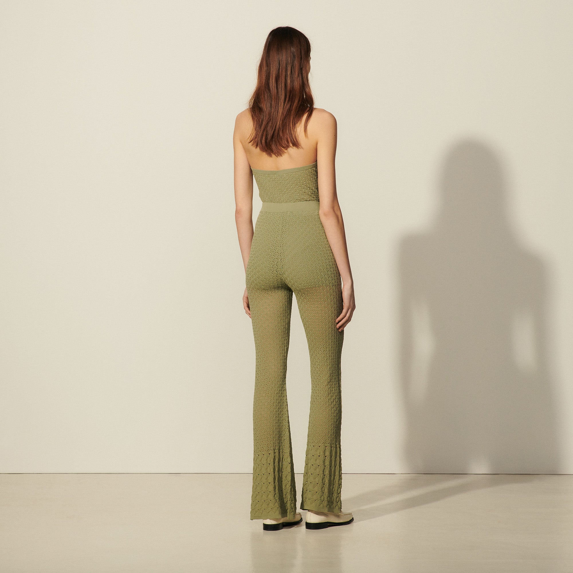 Pantalon en Maille pointelle Sandro seconde main