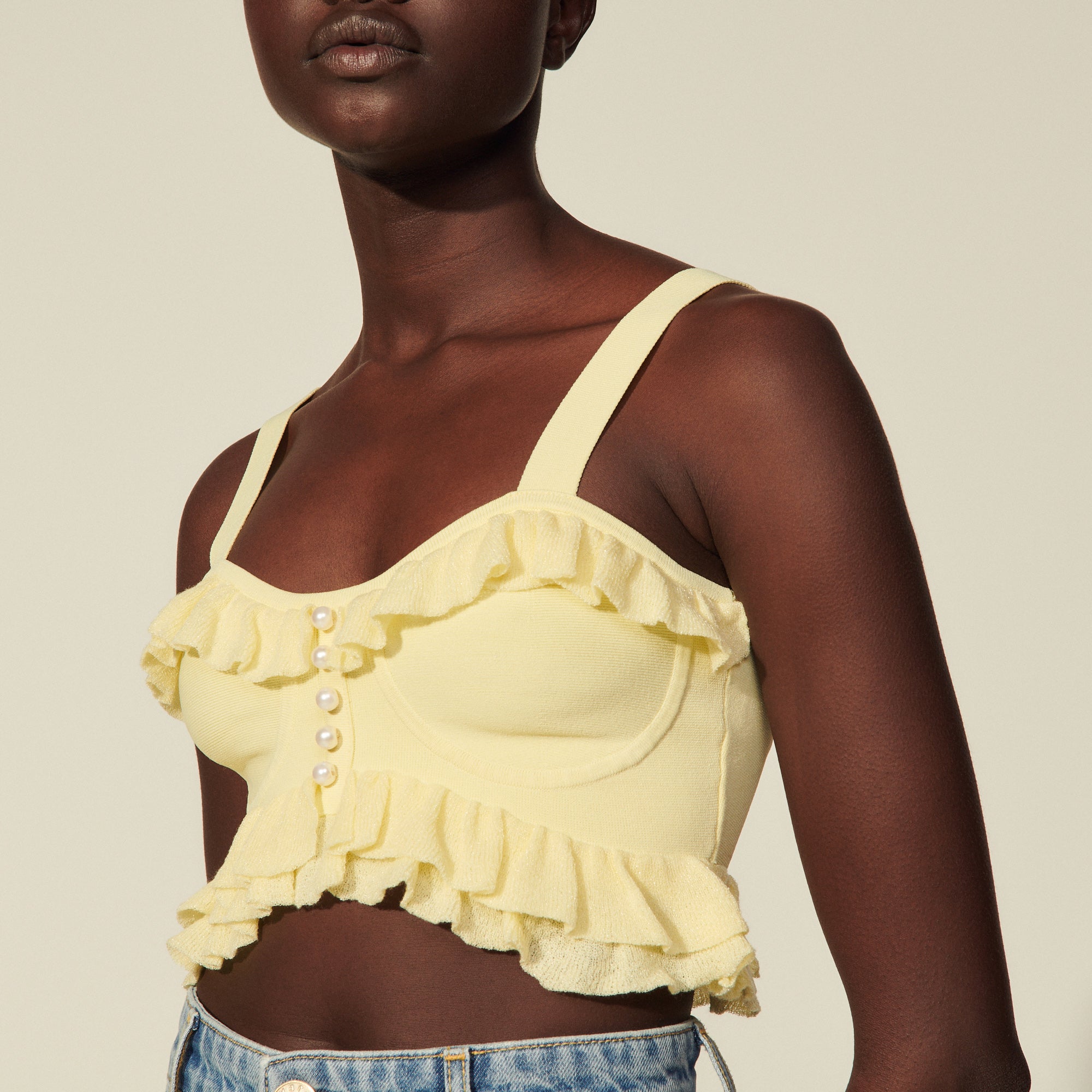 Brassière en Maille esprit lingerie Sandro seconde main