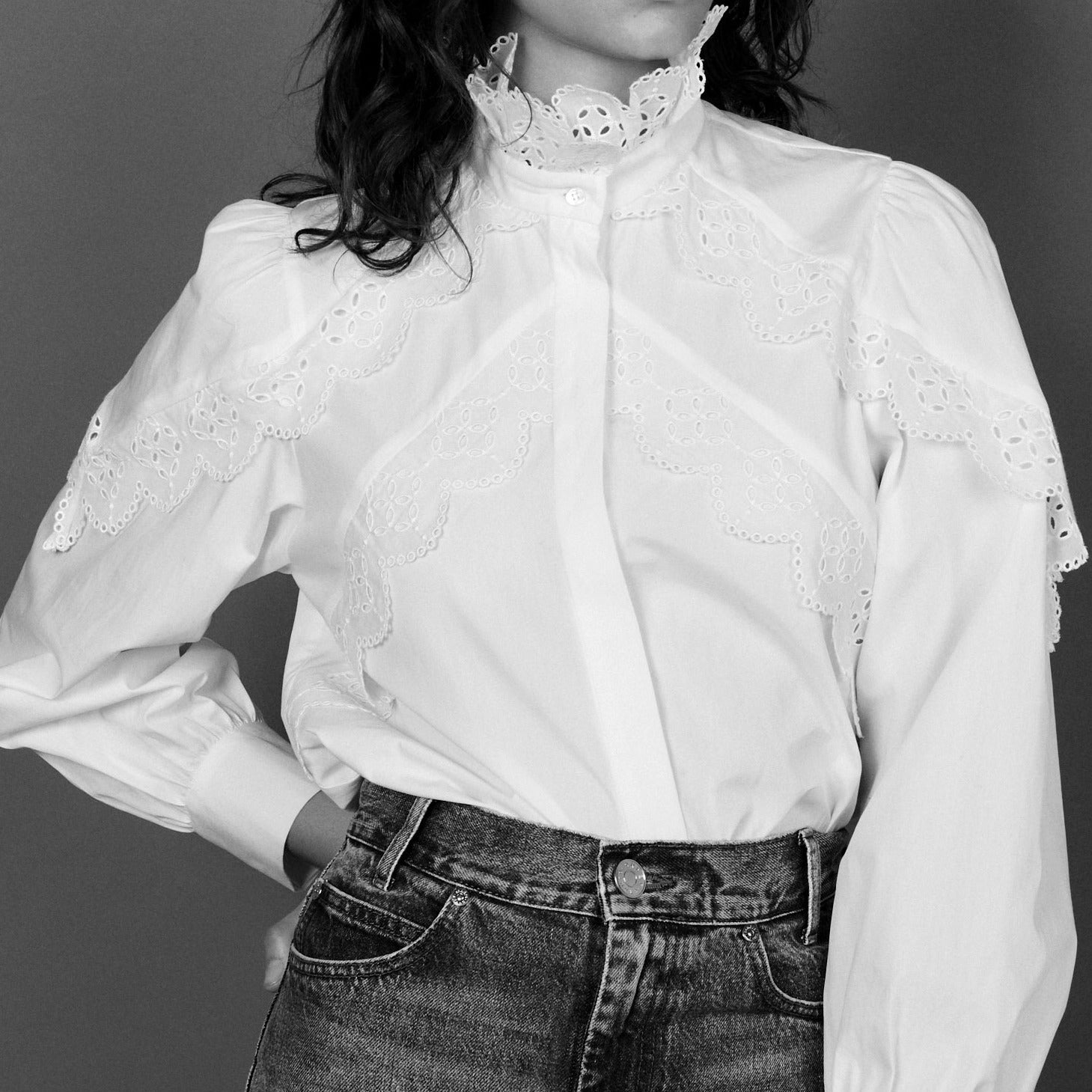 Chemise Ecru Sandro seconde main