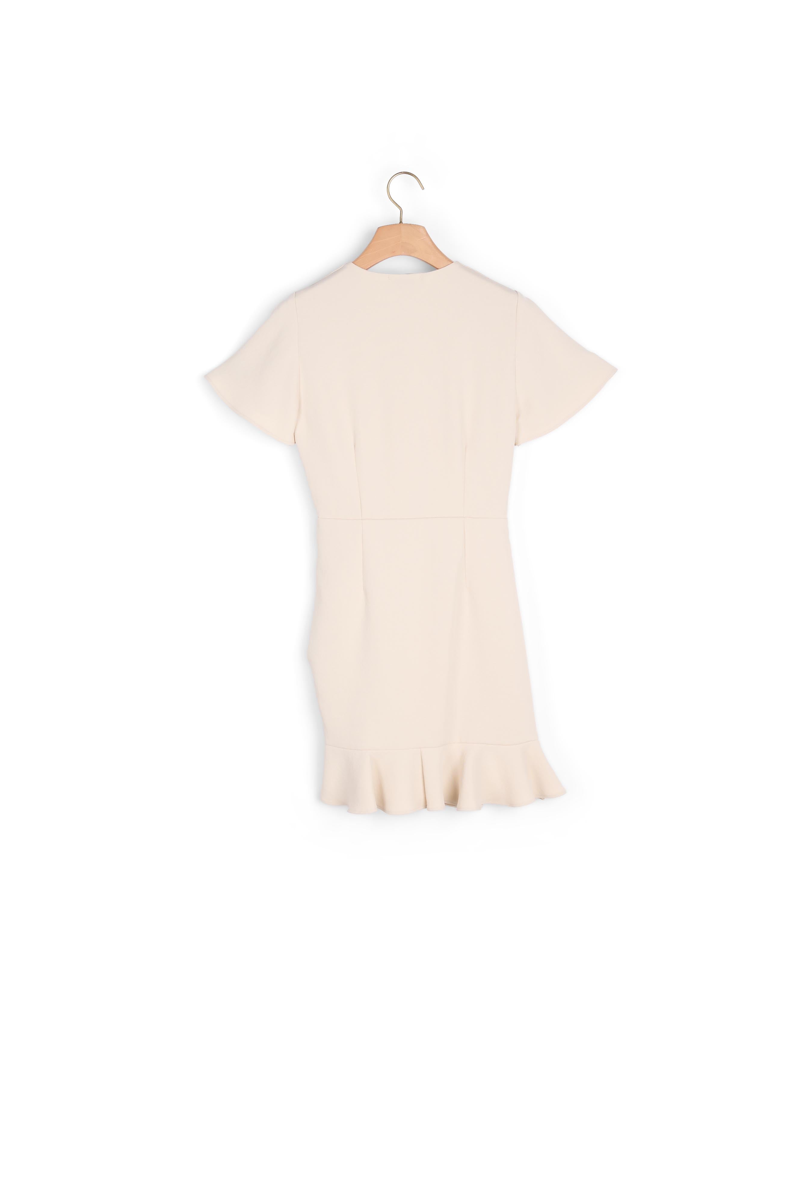 Robe courte à volants en crêpe fluide Sandro seconde main