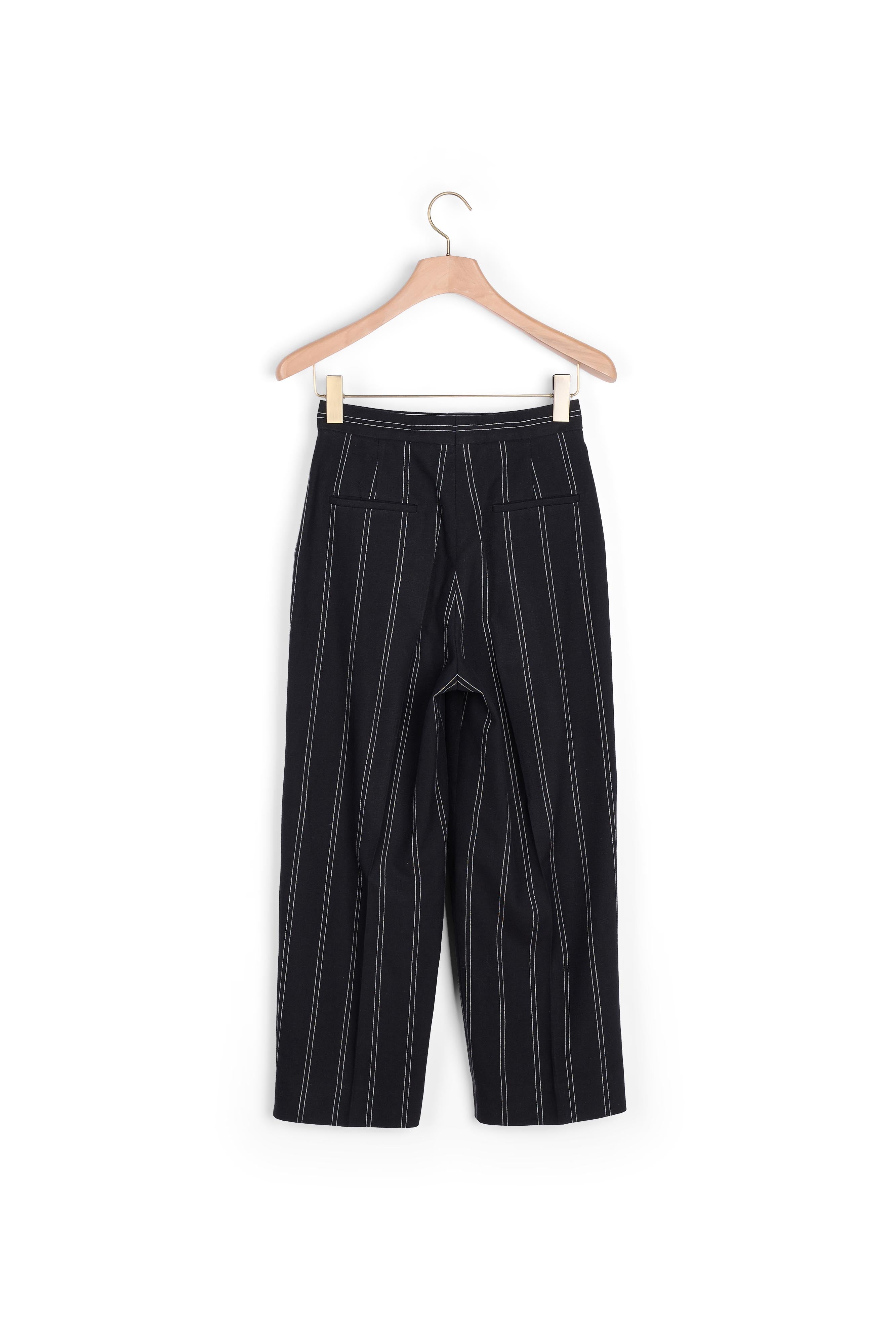 Pantalon à pinces rayé assorti Sandro seconde main