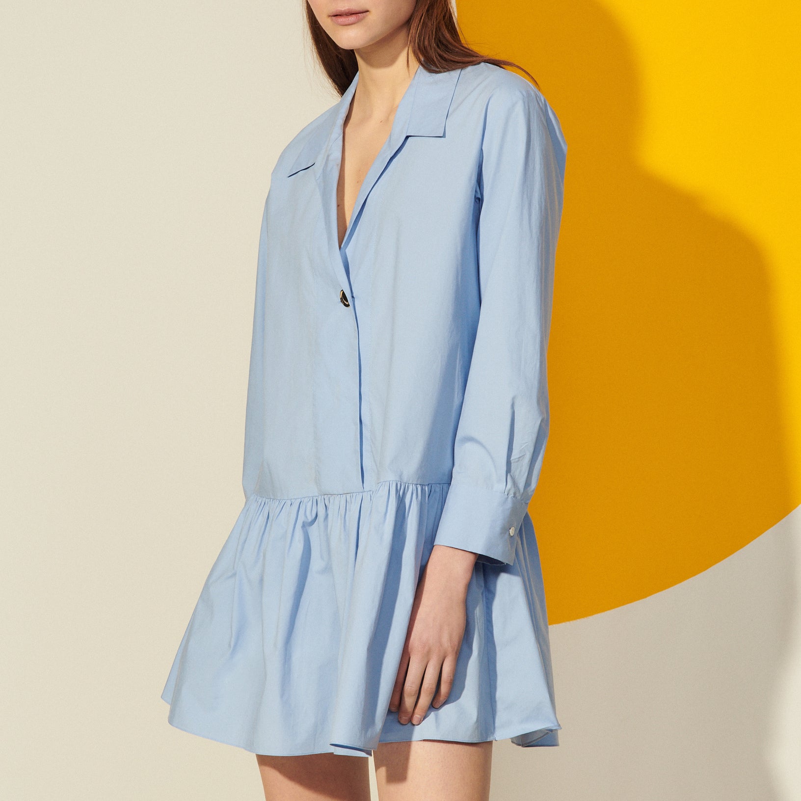 Robe esprit Chemise en coton Sandro seconde main