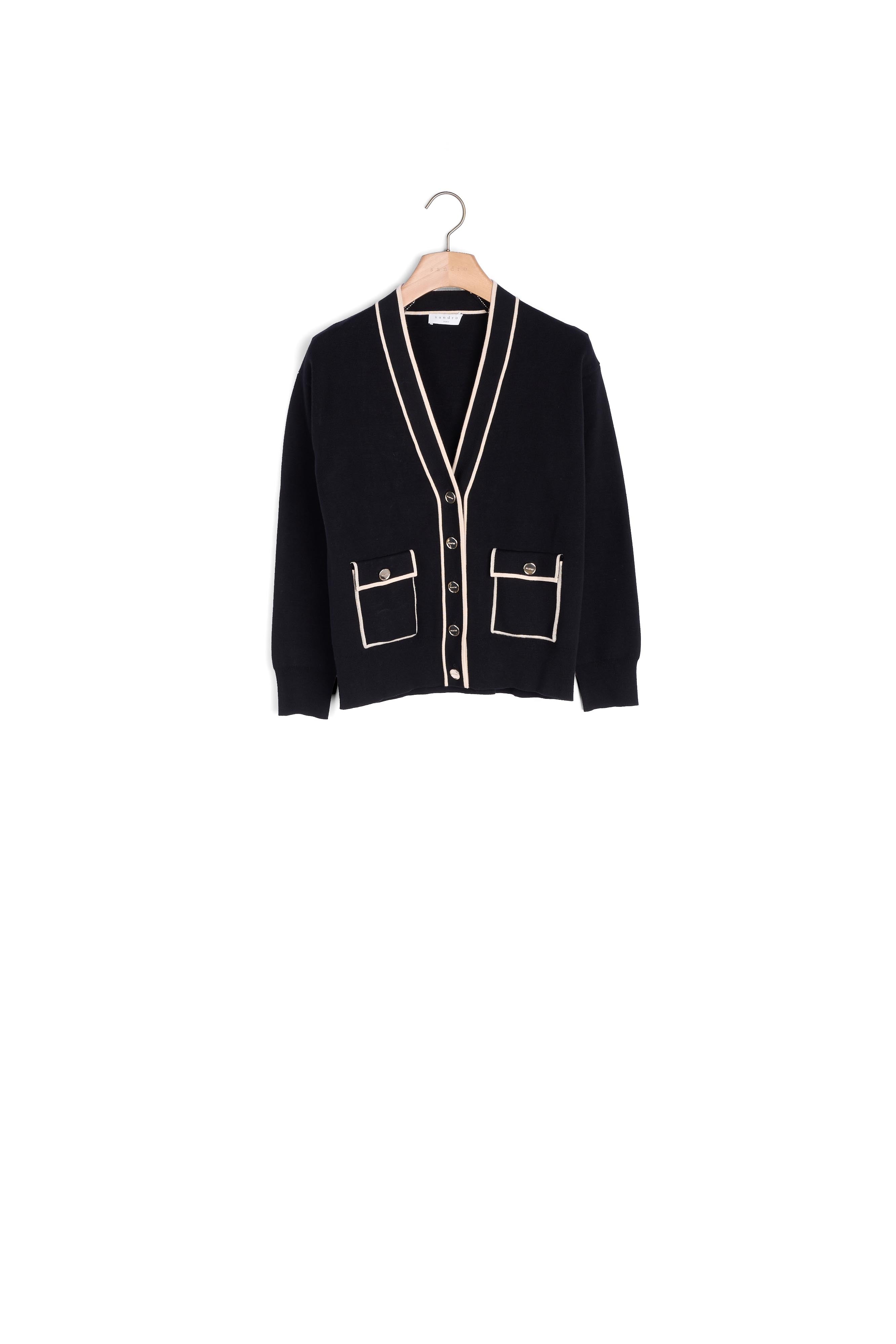 Cardigan Noir Sandro seconde main