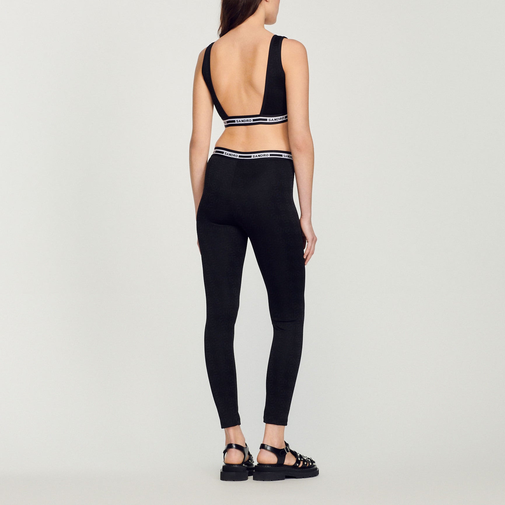 Brassière jacquard double S Sandro seconde main