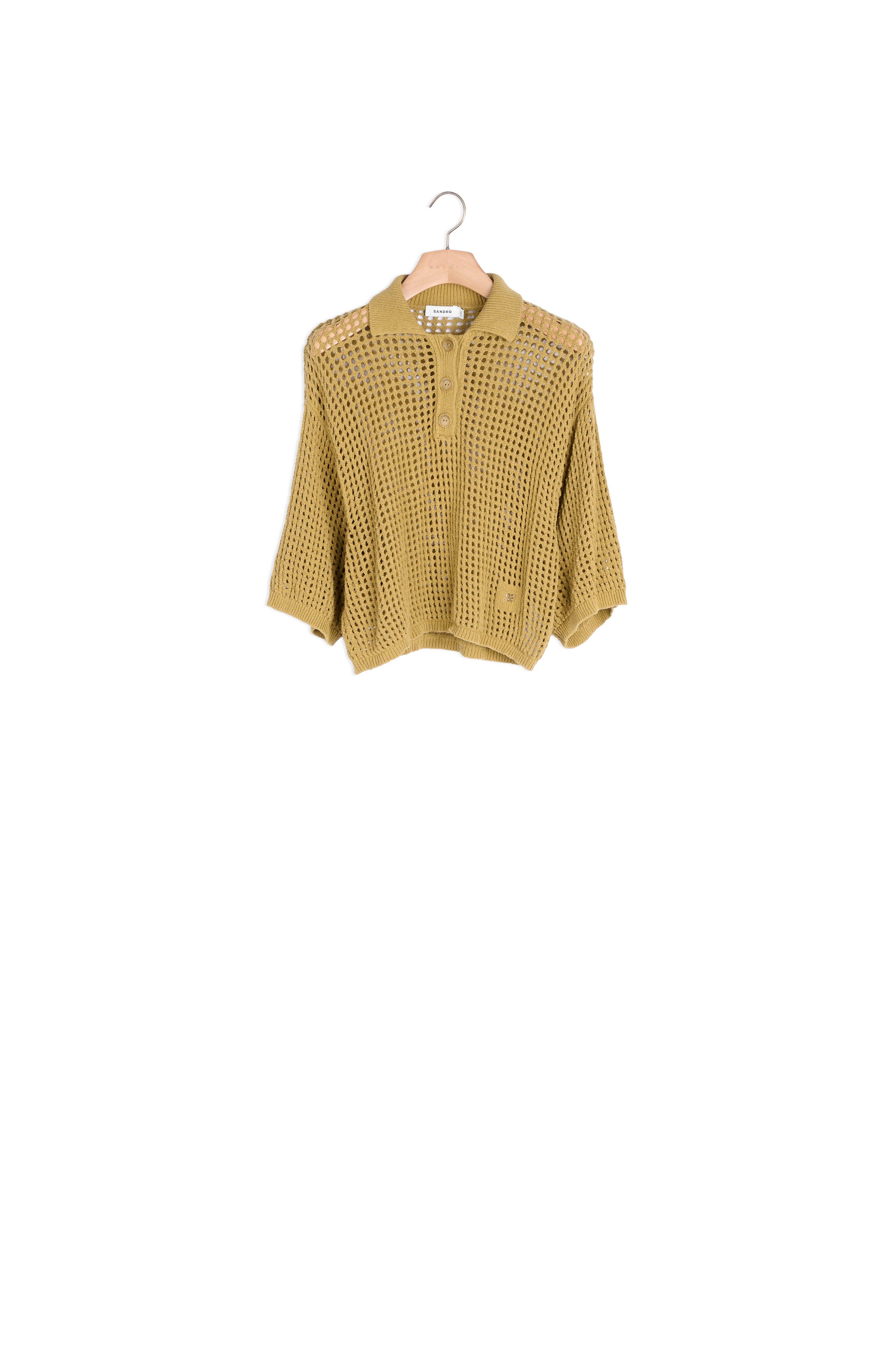 Pull court en Maille résille Sandro seconde main