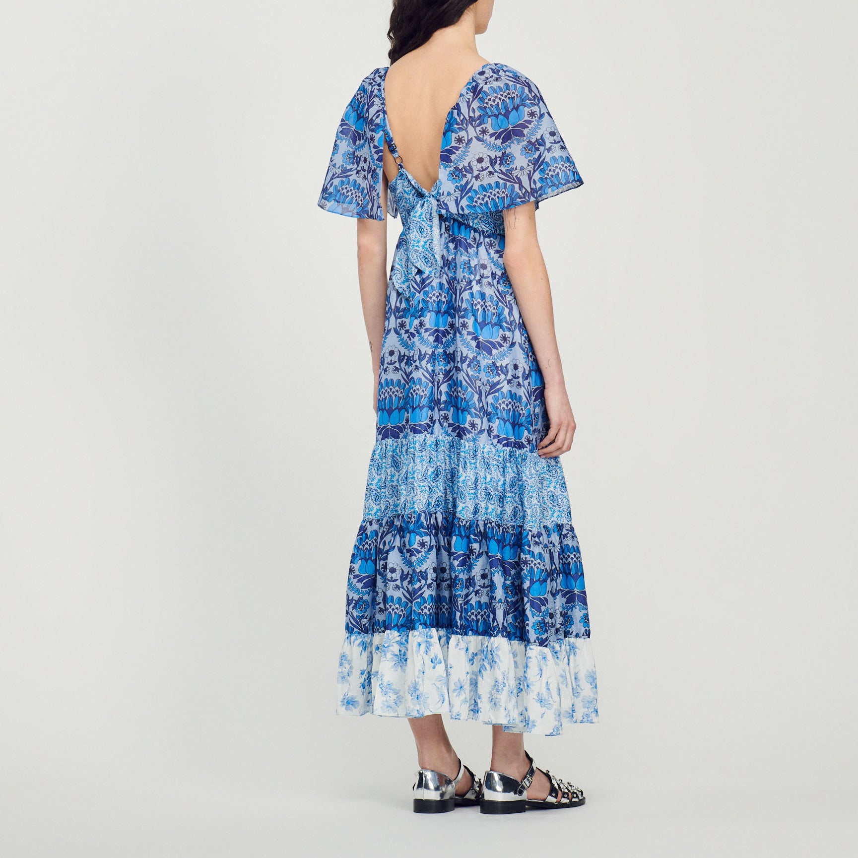 Robe longue imprimé foulard Sandro seconde main