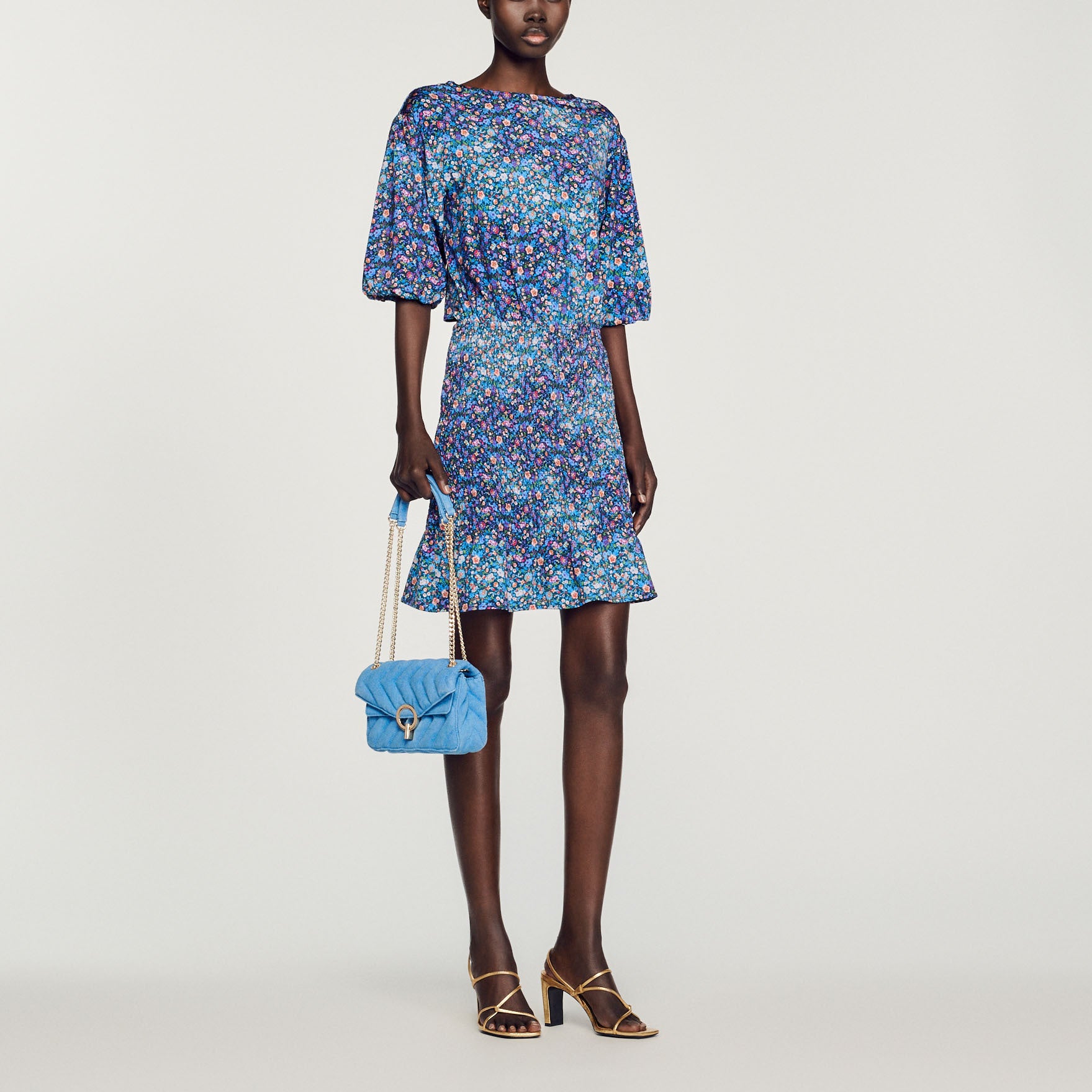 Robe courte imprimé fleuri Sandro seconde main