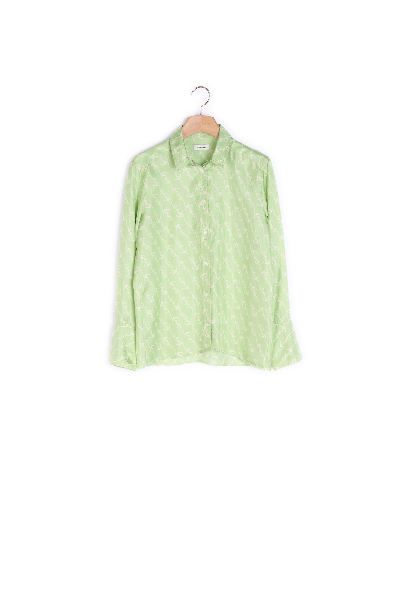 Chemise fluide en soie imprimée Sandro seconde main