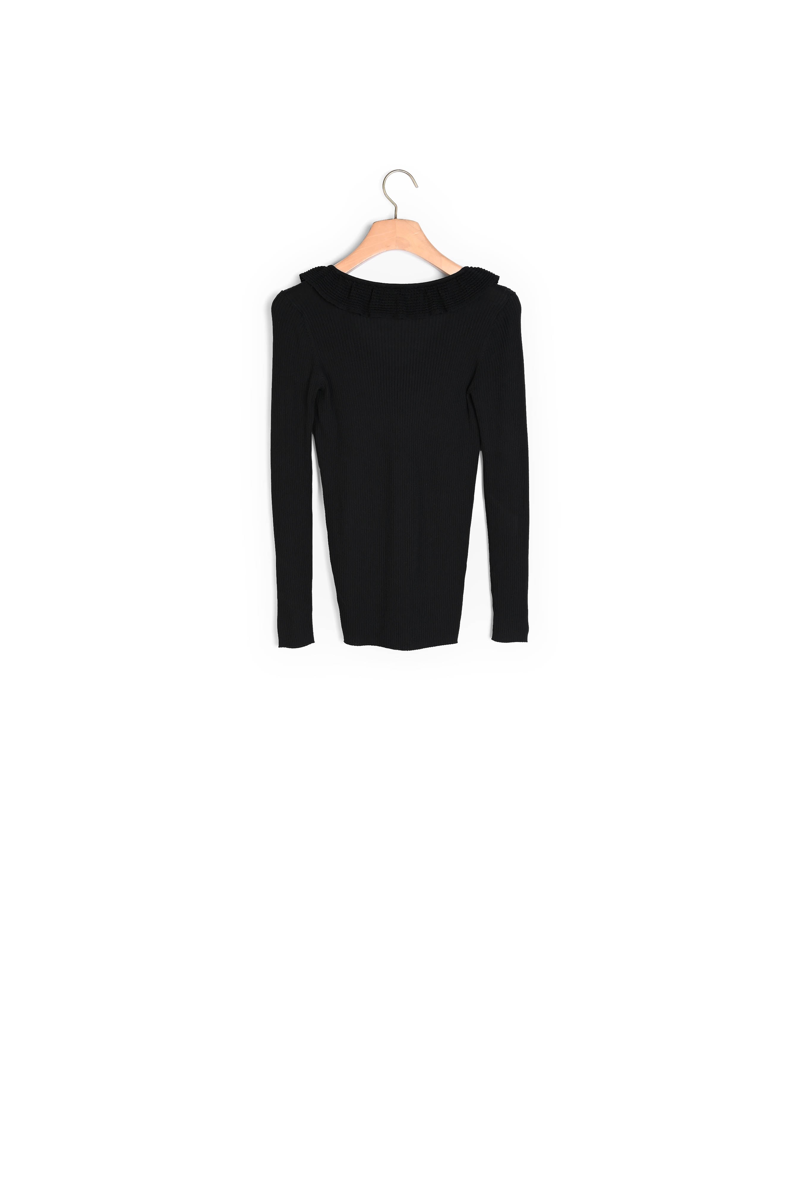 Pull Maille fine avec col volanté Sandro seconde main