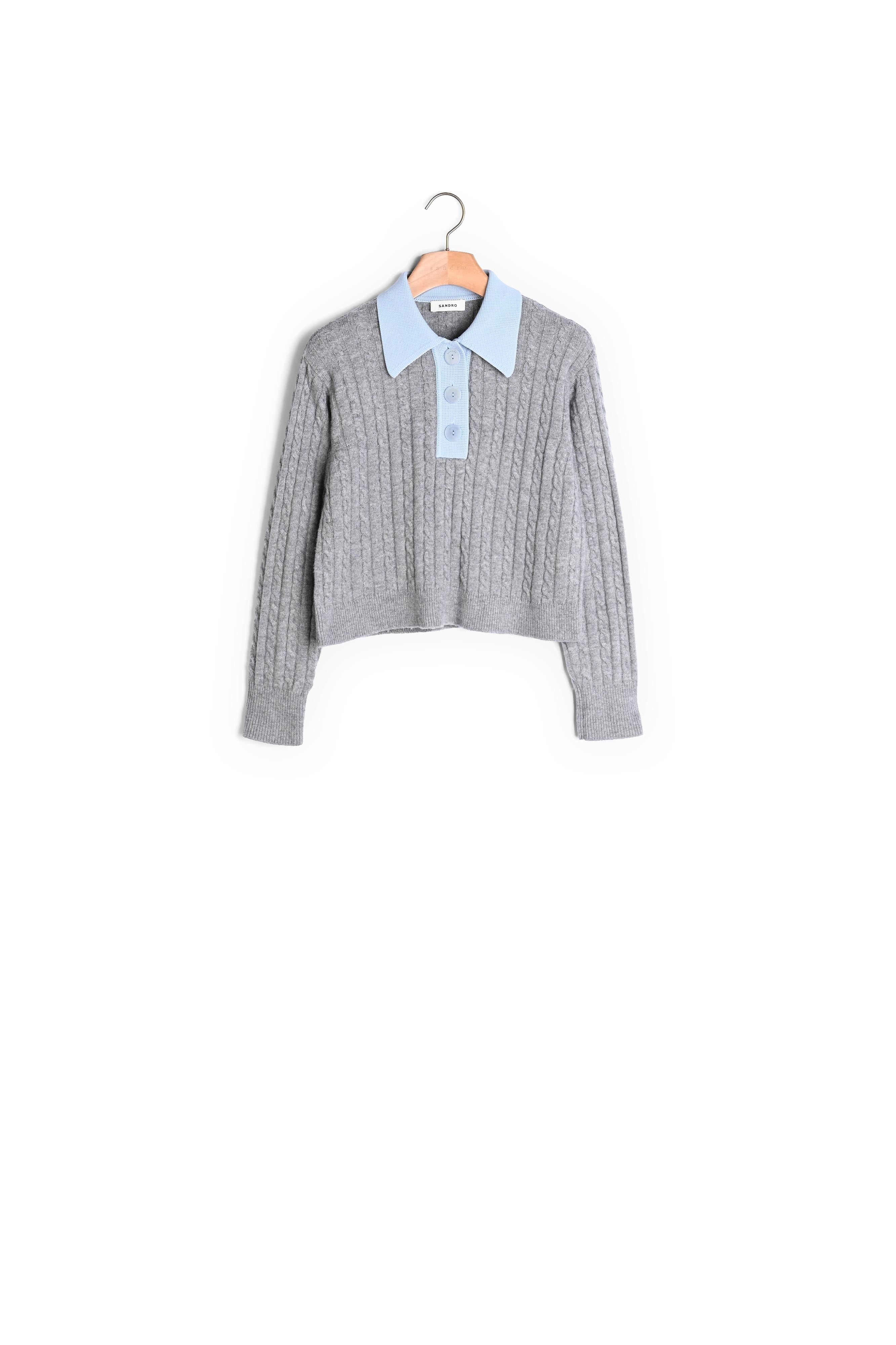 Pull court en Maille torsadée Sandro seconde main