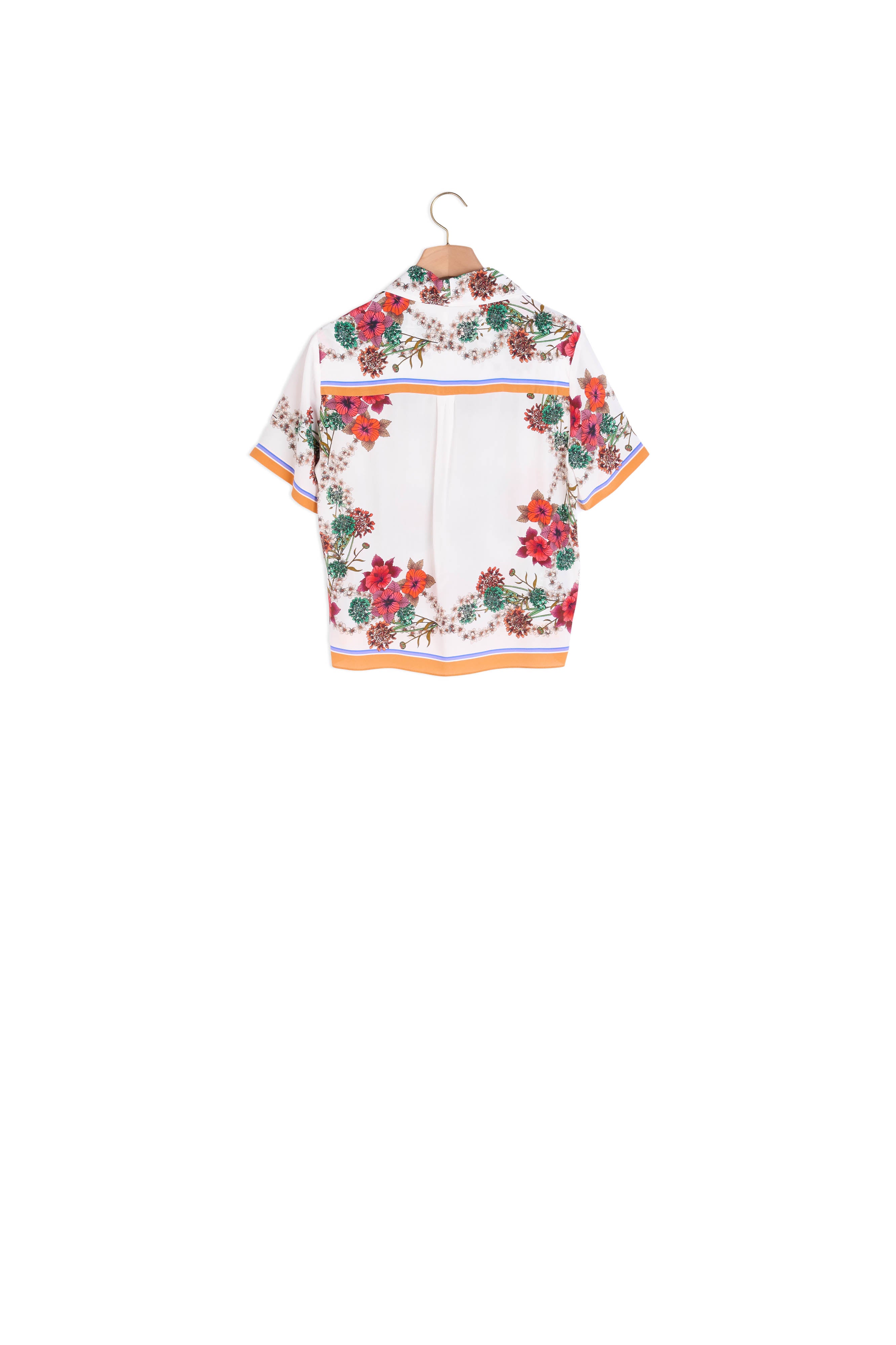 Chemise 100% soie imprimé fleuri Sandro seconde main