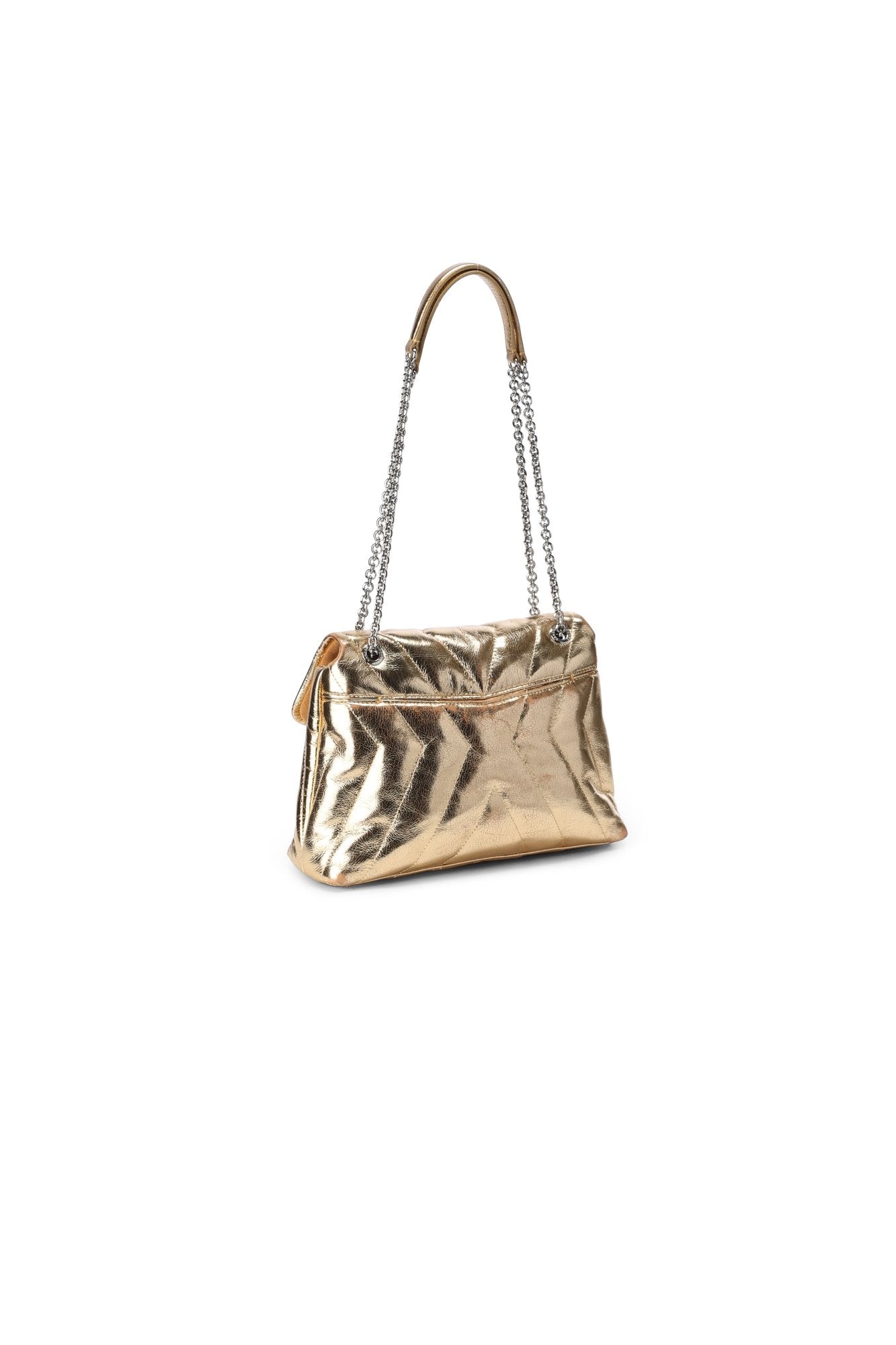 Sac Mila en cuir métallisé matelassé Sandro seconde main