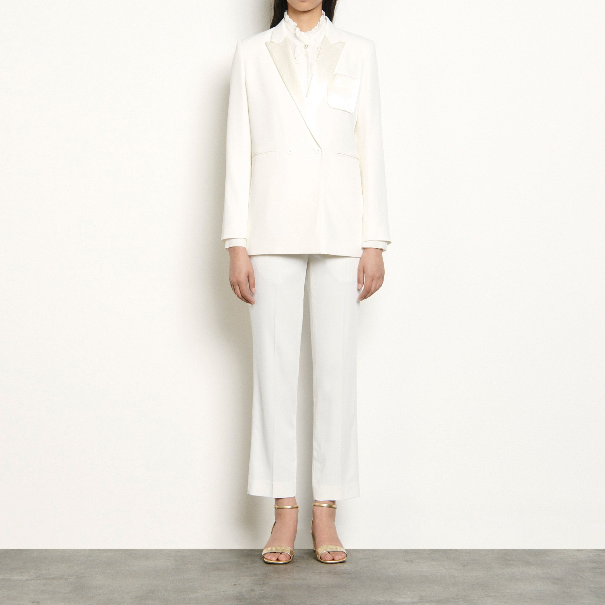 Veste de tailleur bi-matière Sandro seconde main