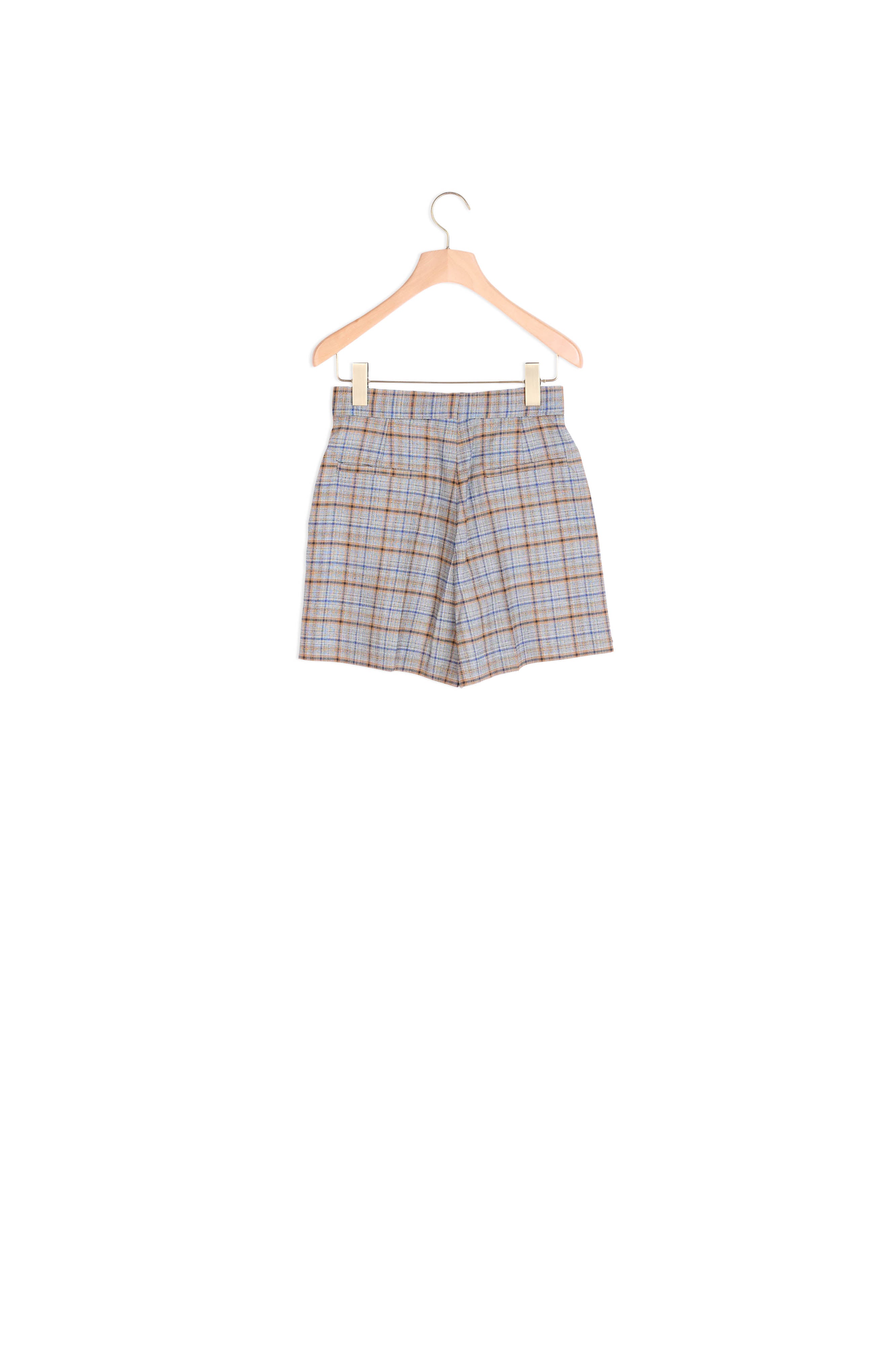 Short à carreaux doté de plis devant Sandro seconde main