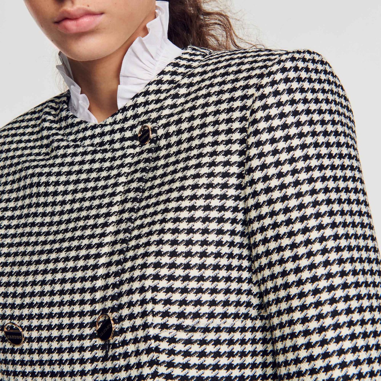Veste courte pied de poule Sandro seconde main