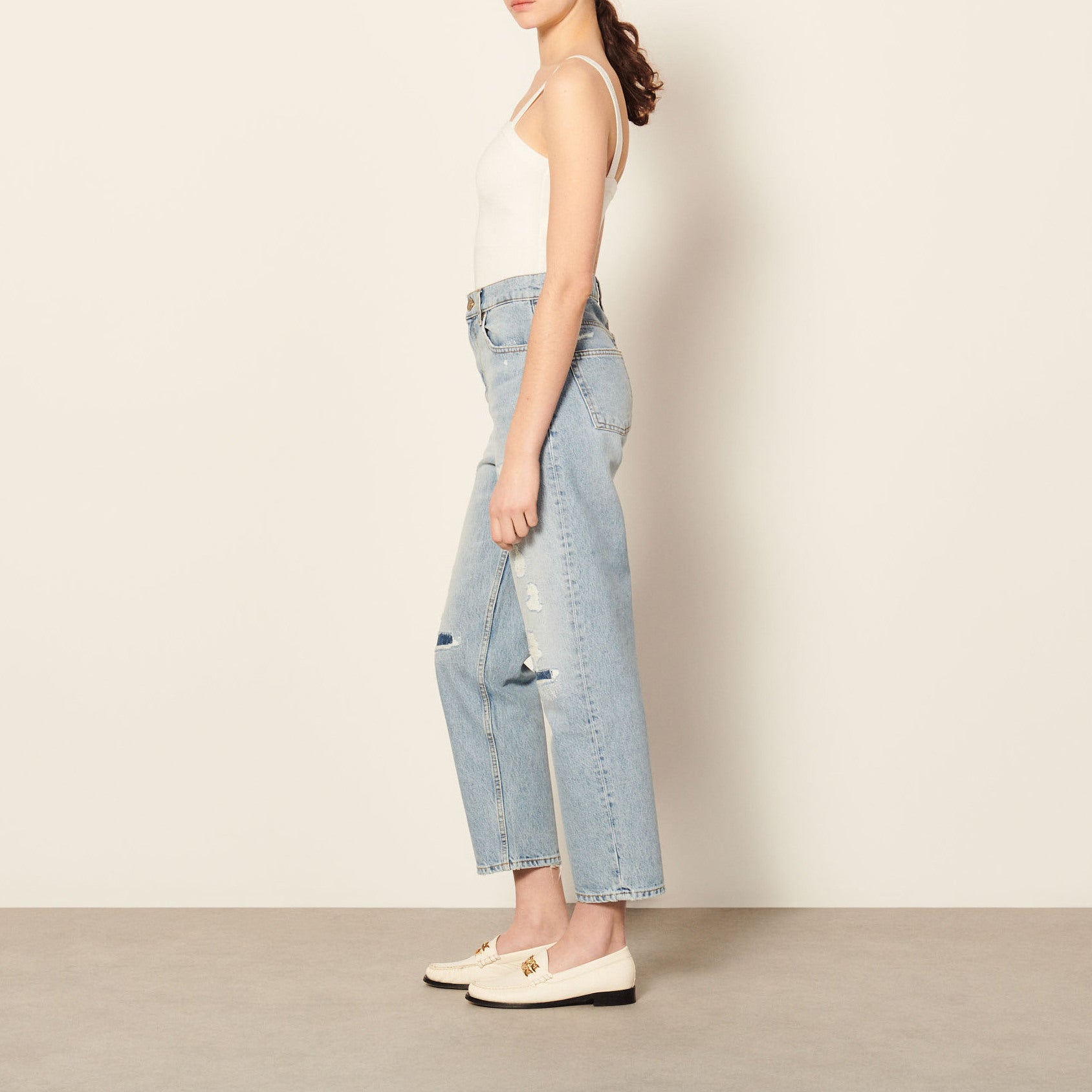 Jean coupe boyfriend Sandro seconde main