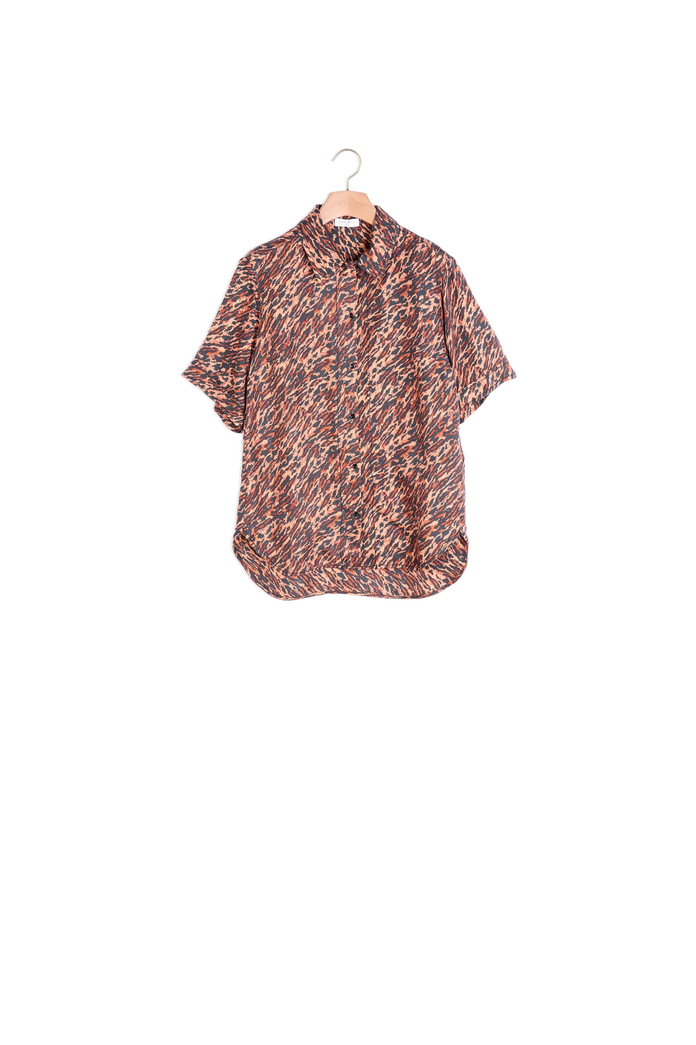 Chemise imprimée en twill de soie Sandro seconde main