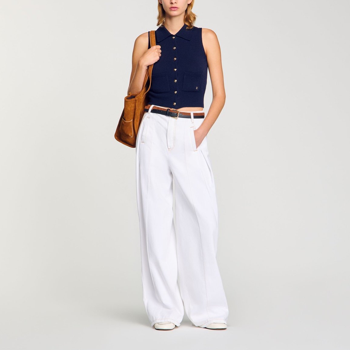 Gilet en laine et cachemire Sandro seconde main