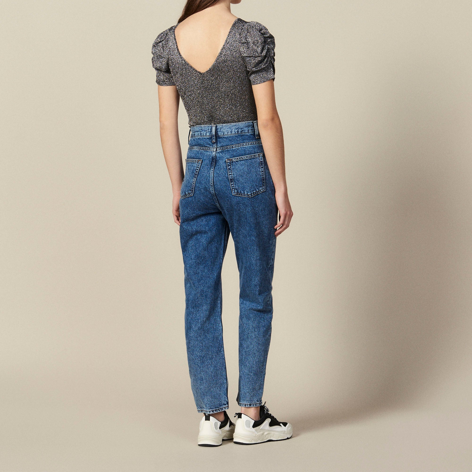 Top en Maille lurex à manches bouffantes Sandro seconde main
