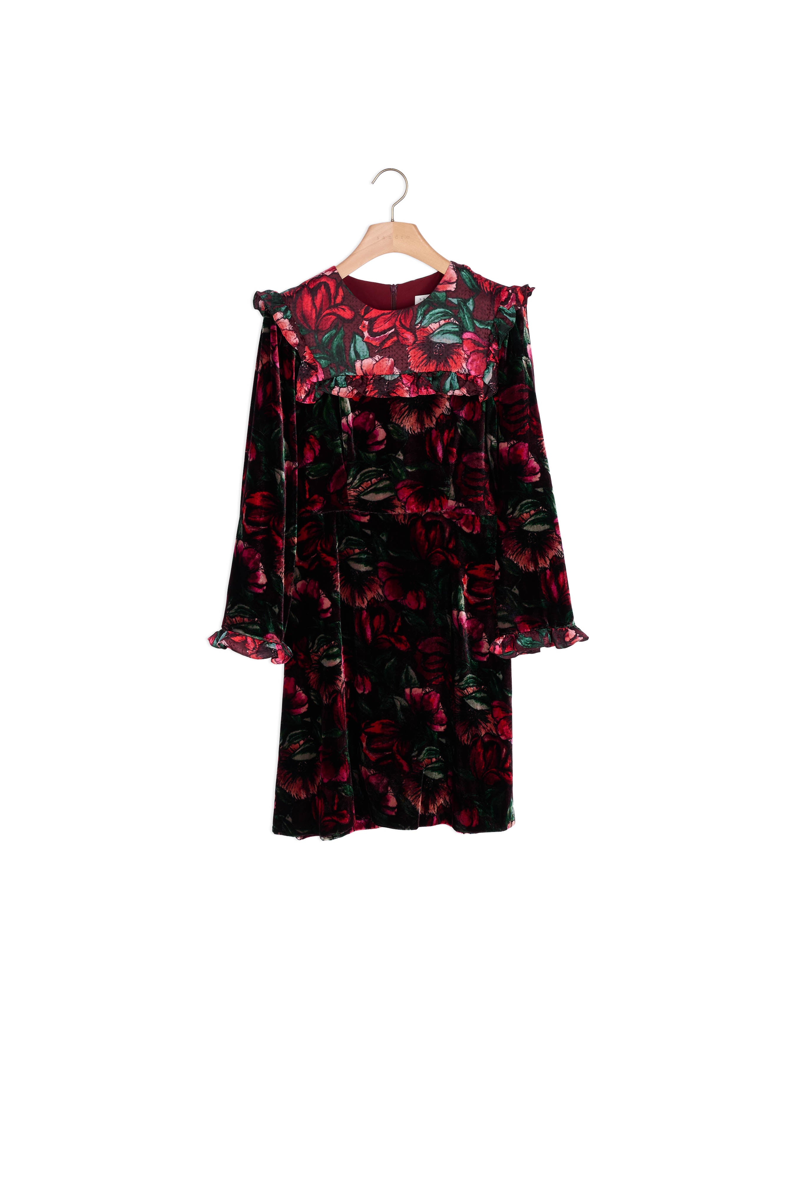Robe imprimée à volants Sandro seconde main