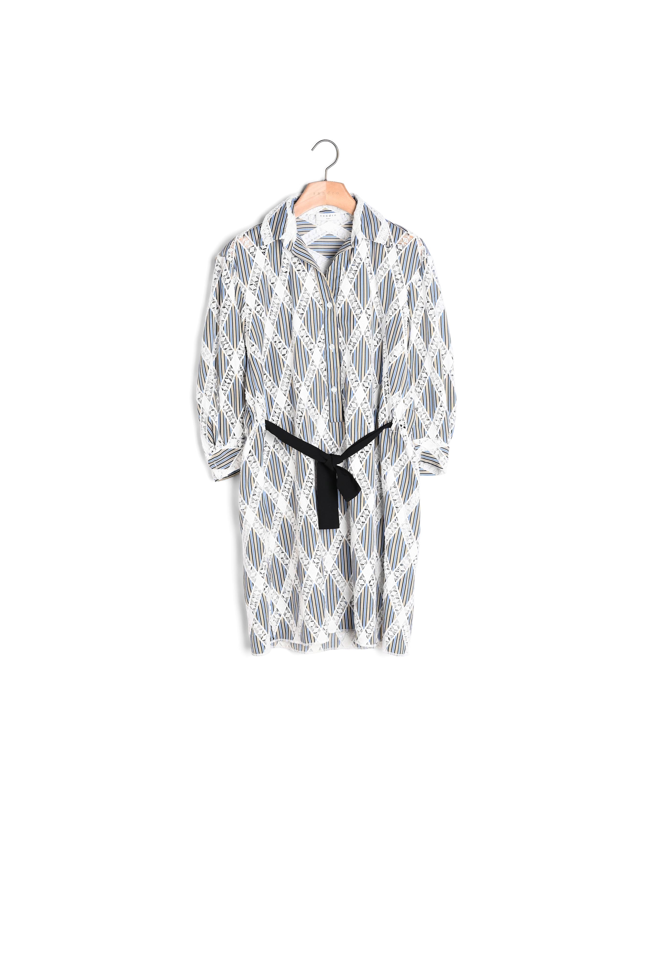 Robe Chemise courte en dentelle Sandro seconde main