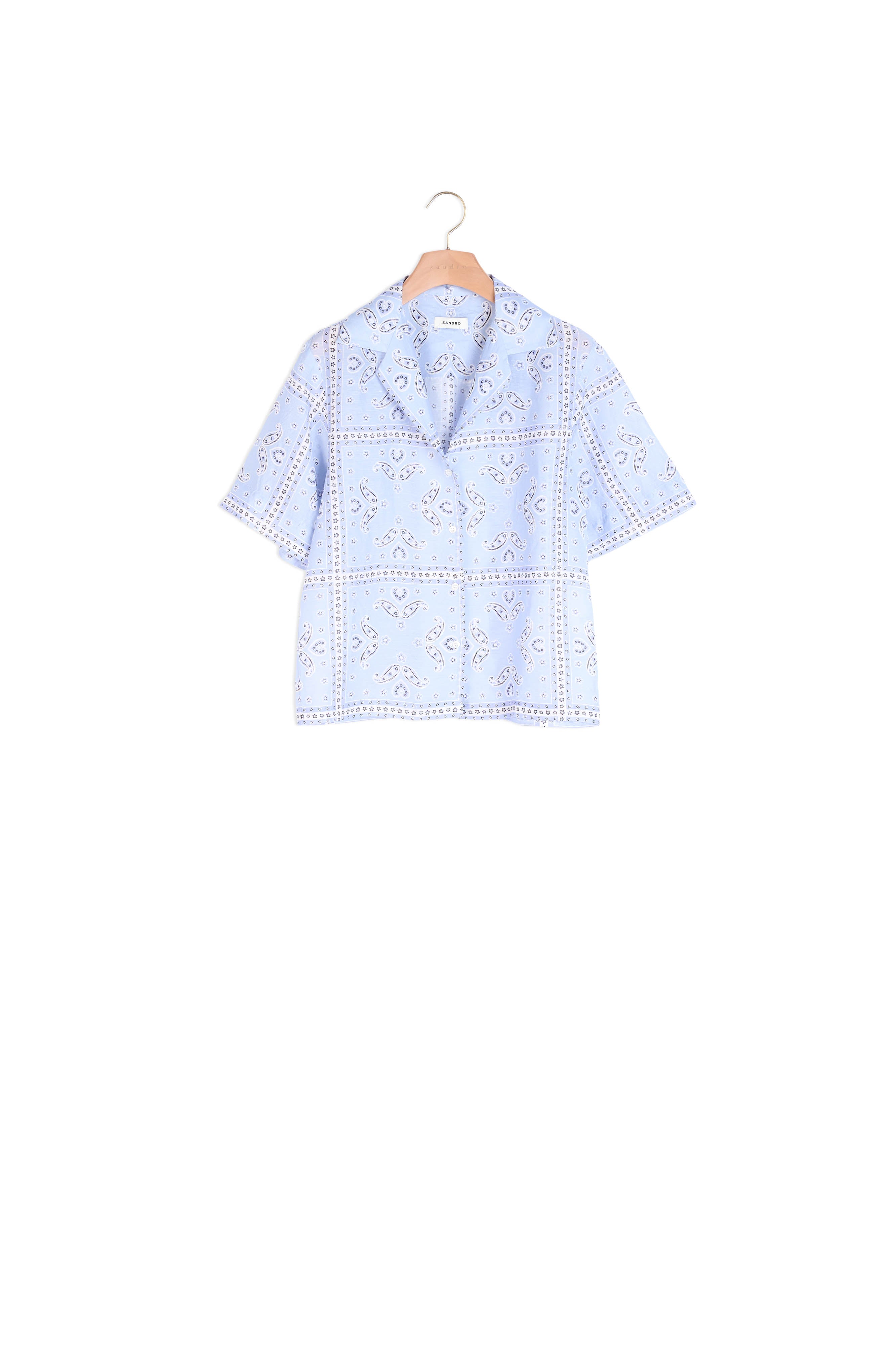 Chemise manches courtes imprimé bandana Sandro seconde main