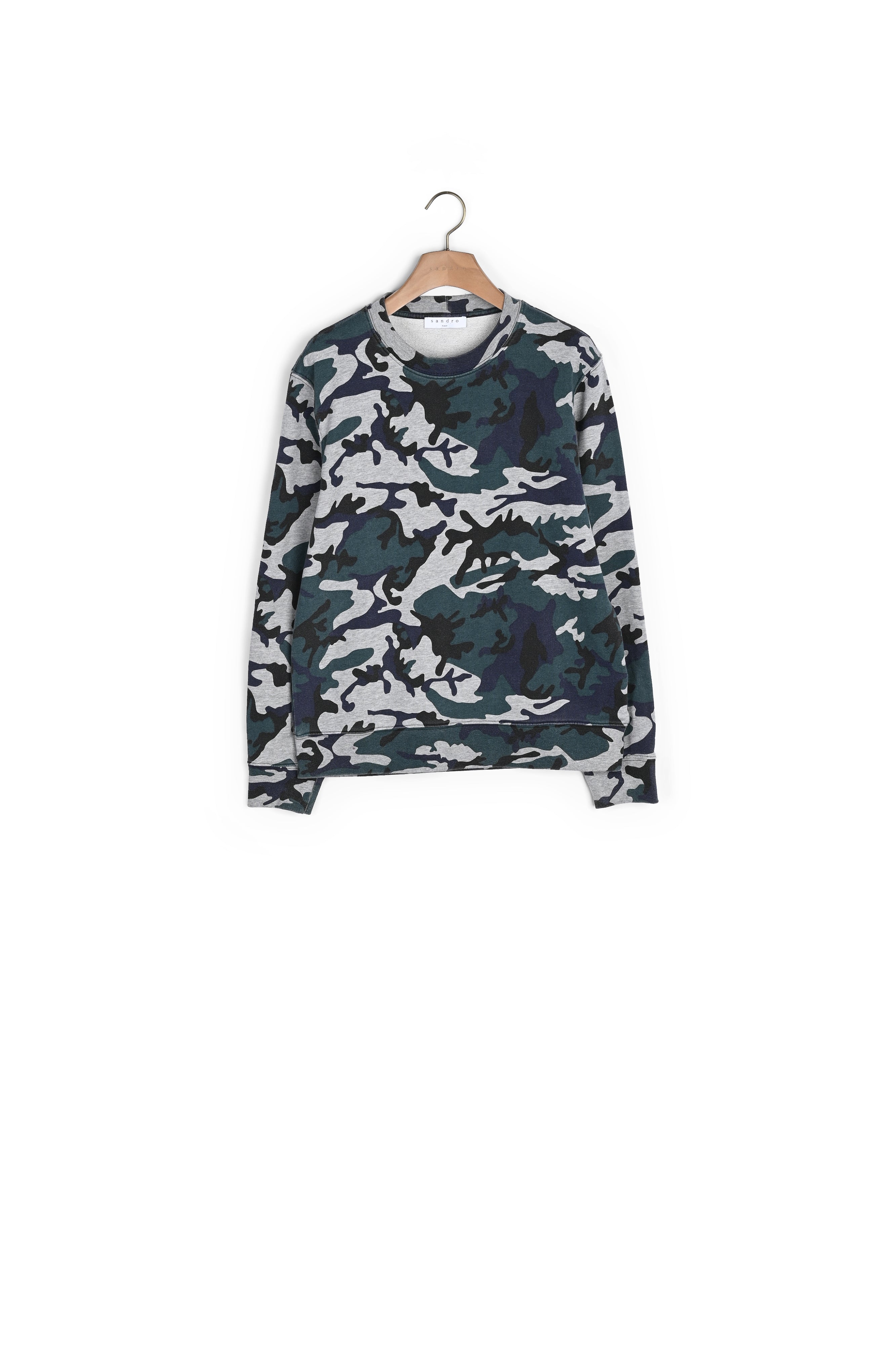 Sweat imprimé camouflage Sandro seconde main
