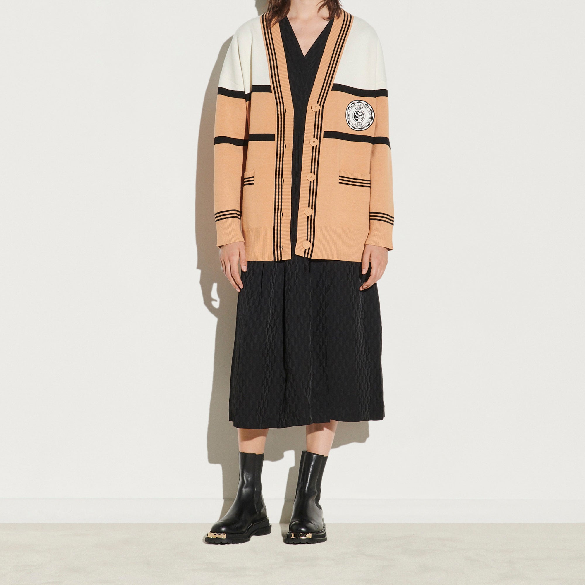 Cardigan oversize bicolore Sandro seconde main