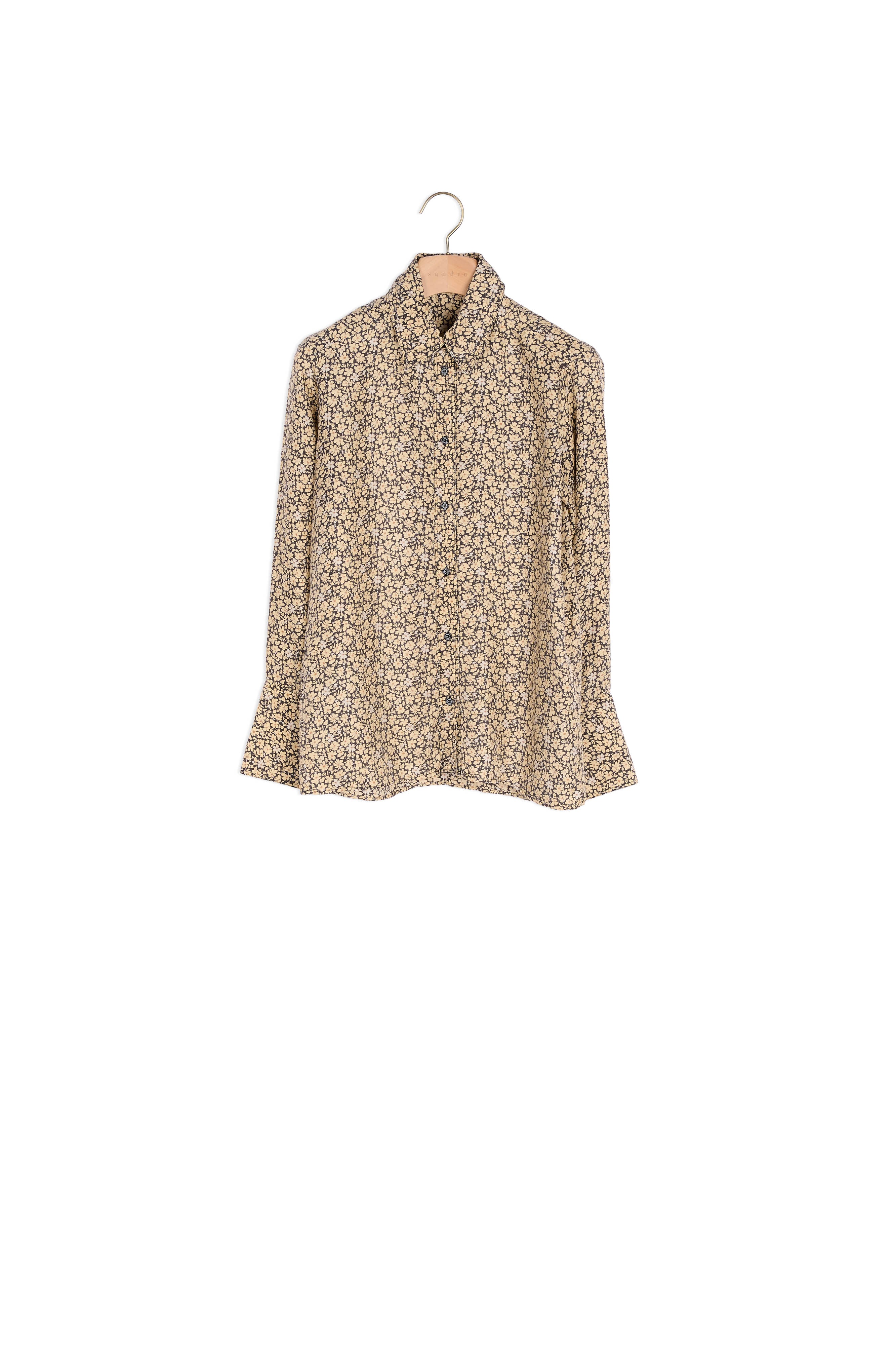 Chemise imprimée en soie Sandro seconde main
