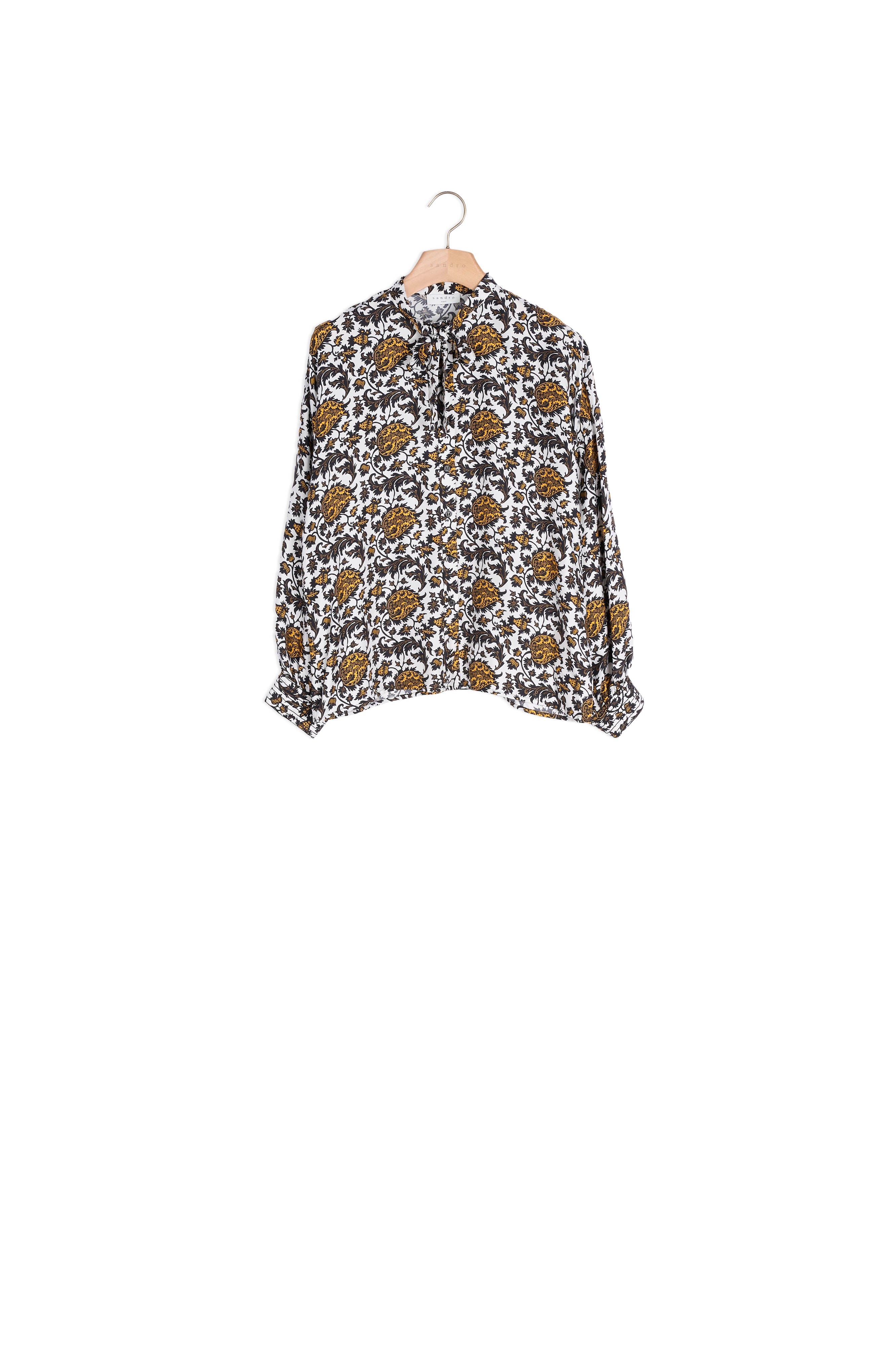 Chemise imprimée en soie Sandro seconde main
