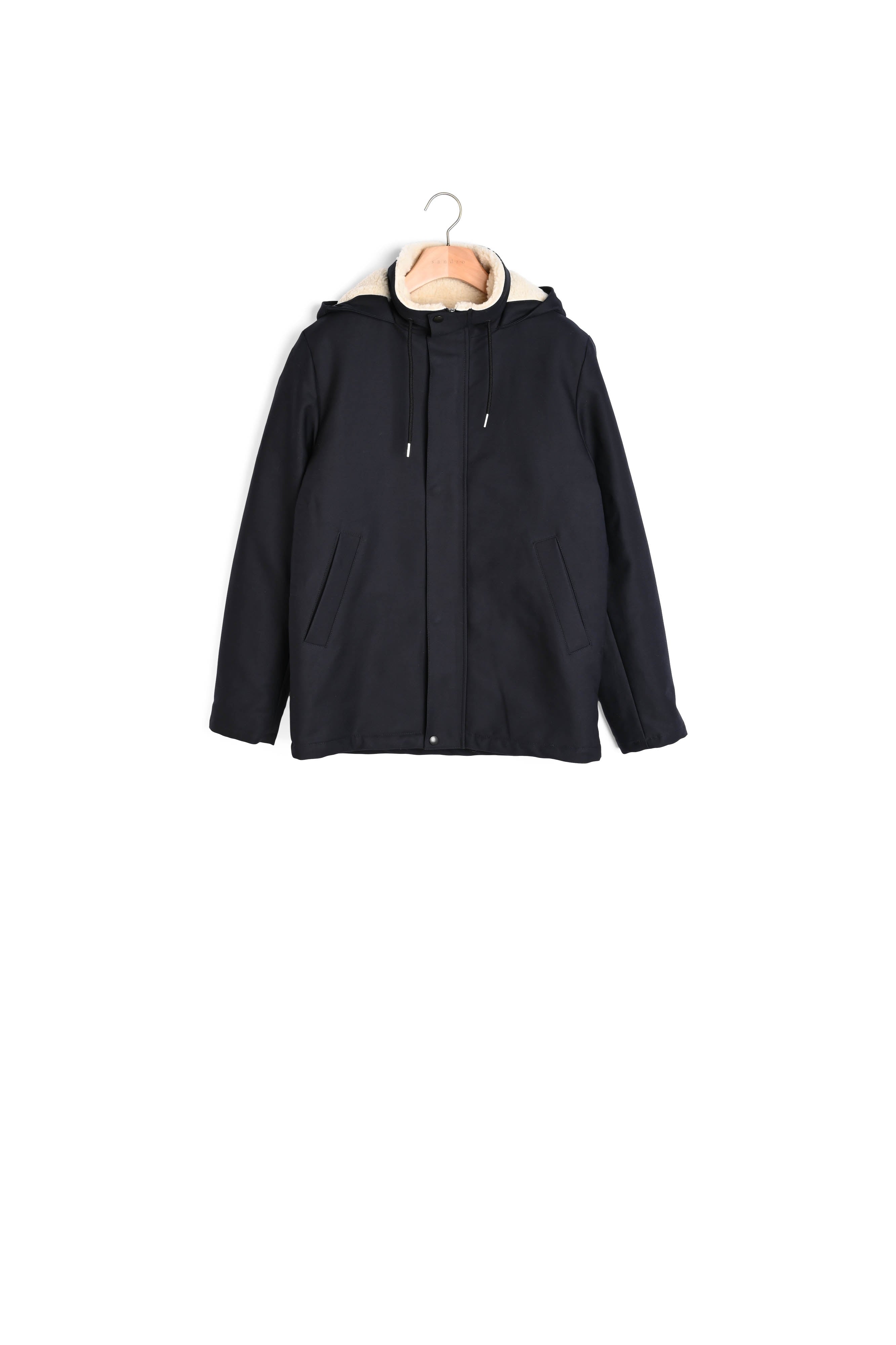 Manteau à capuche en coton Sandro seconde main