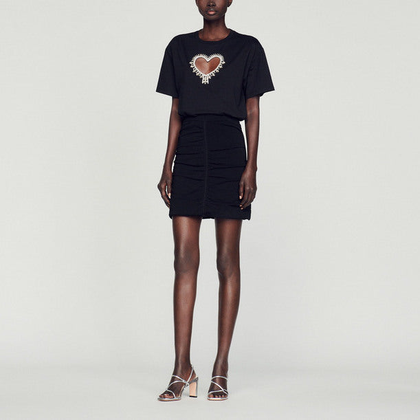 Jupe courte en Maille froncée Sandro seconde main