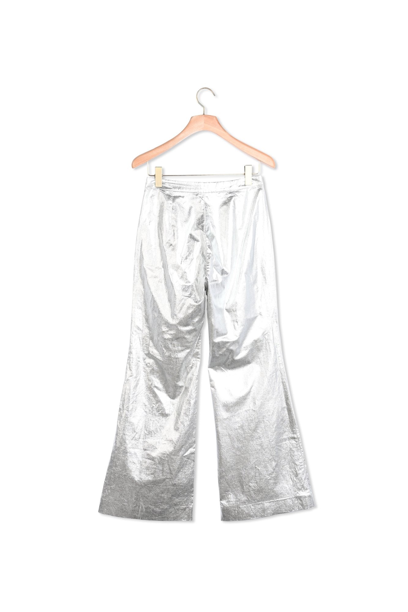 Pantalon enduit métallisé Sandro seconde main