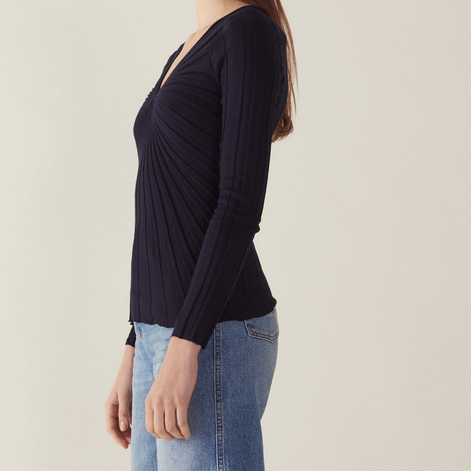 Pull manches longues en coton Sandro seconde main