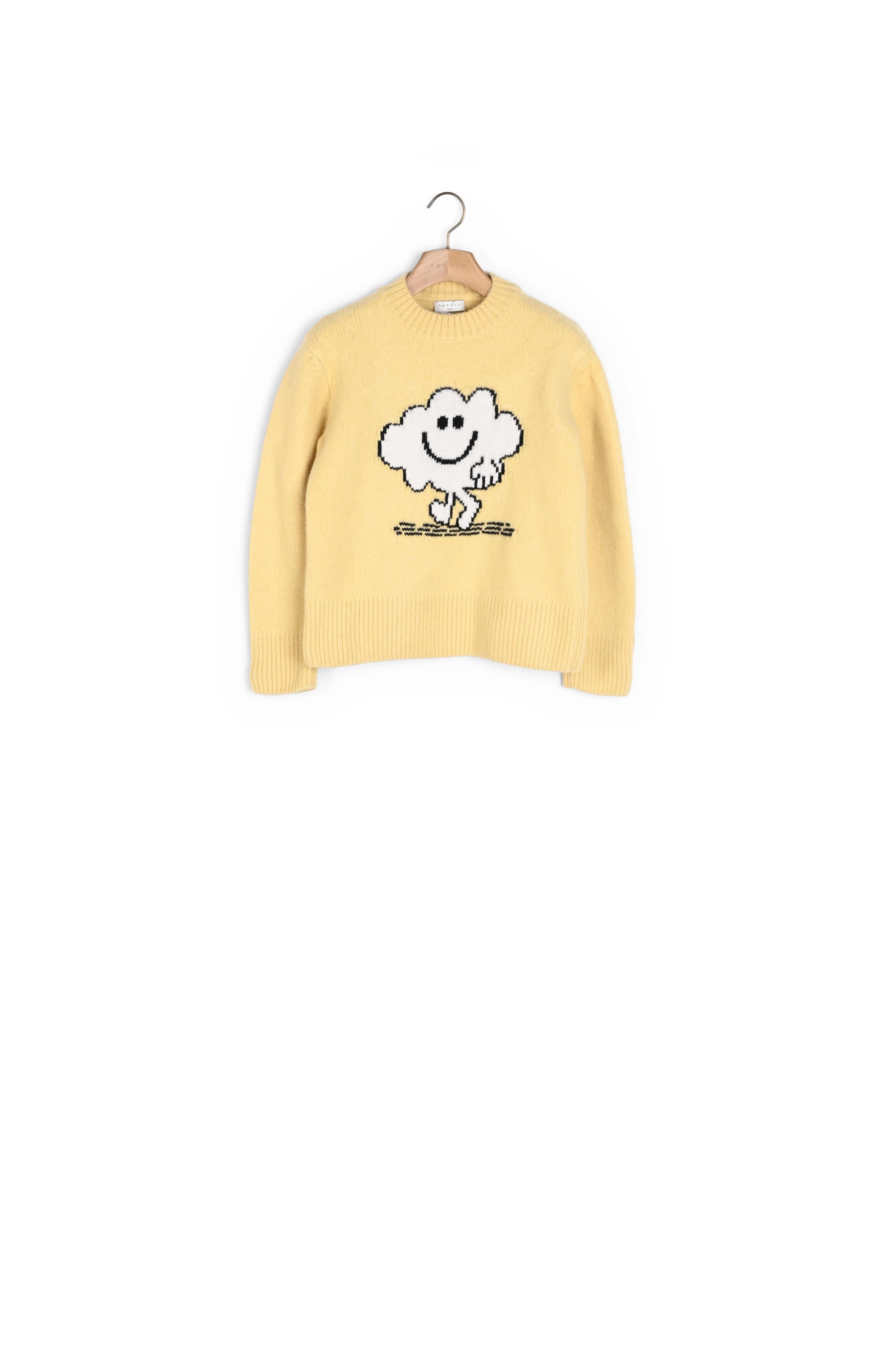 Pull Jaune Pâle Sandro seconde main
