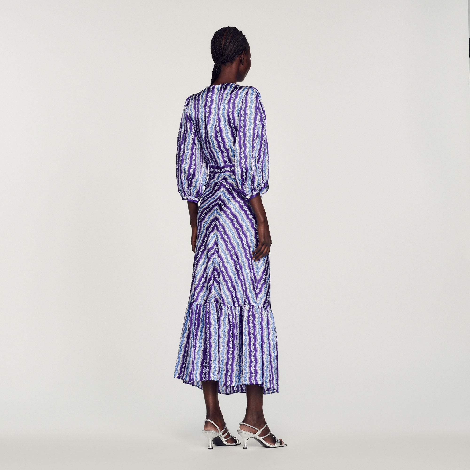 Robe torsadée imprimé fleuri Sandro seconde main